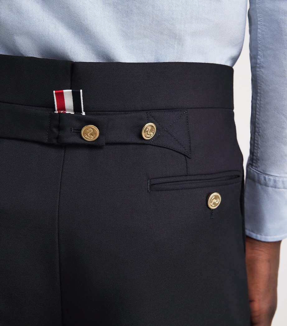 Thom Browne Mens Wool Tailored Trousers Navy Image 6