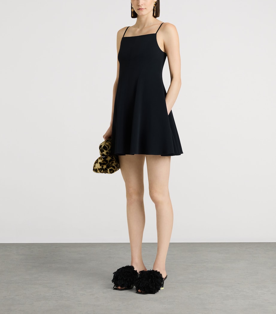 Givenchy Womens Crepe Cady Flared Mini Dress Image 3