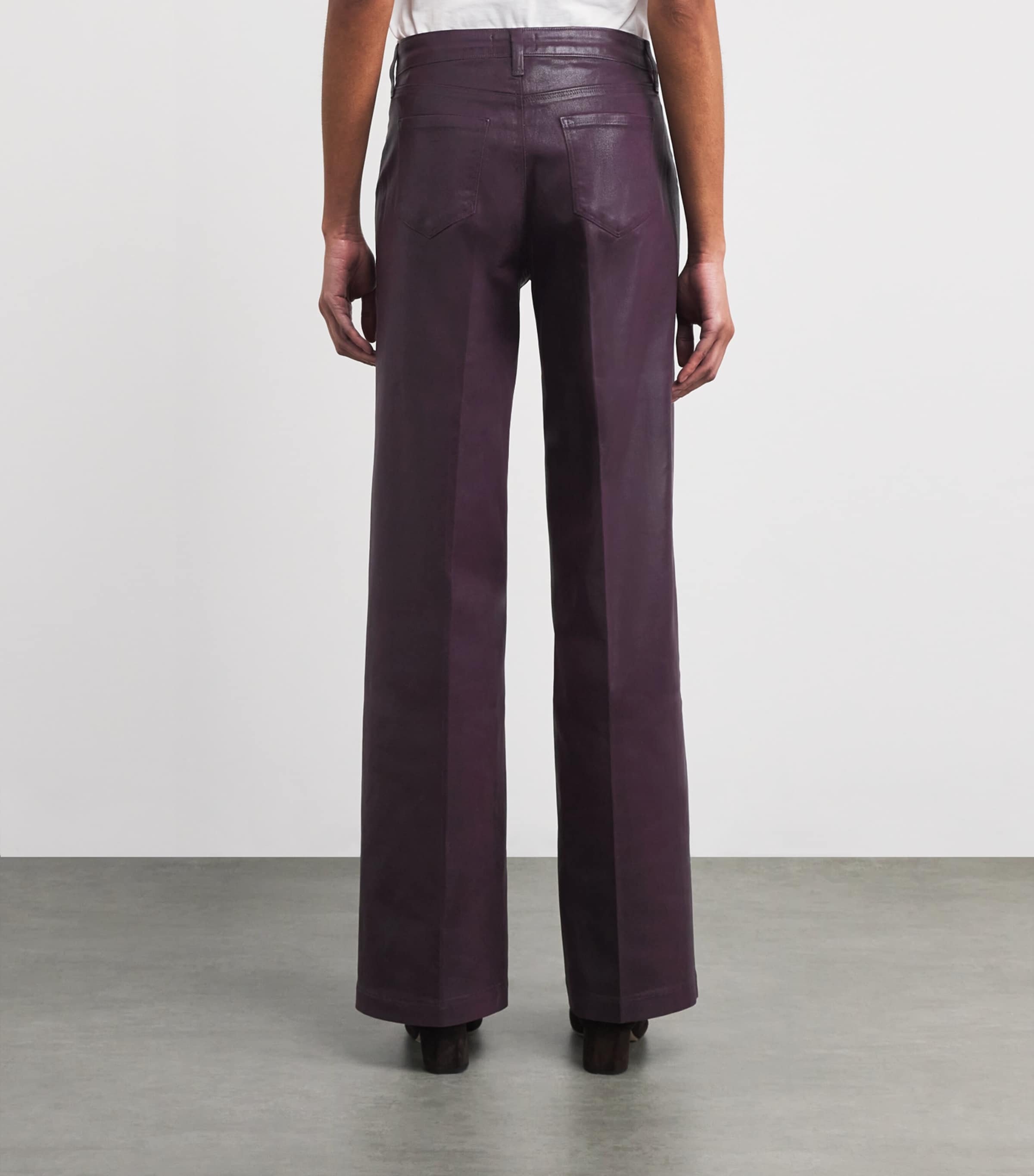 Scottie Wide-Leg Jeans DARK MALBEC COATED Image 4