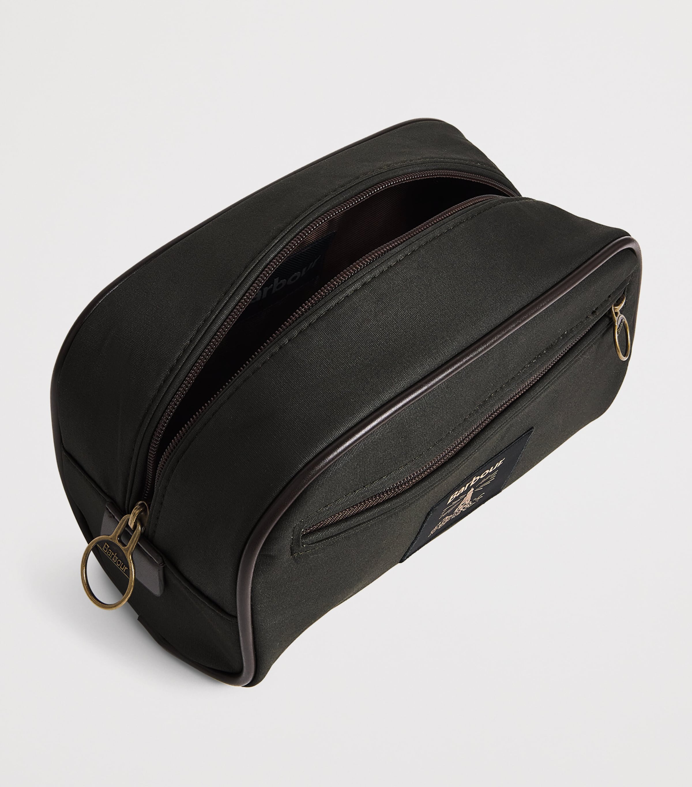 Wax-Coated Wash Bag OLIVE/BEACON Image 2