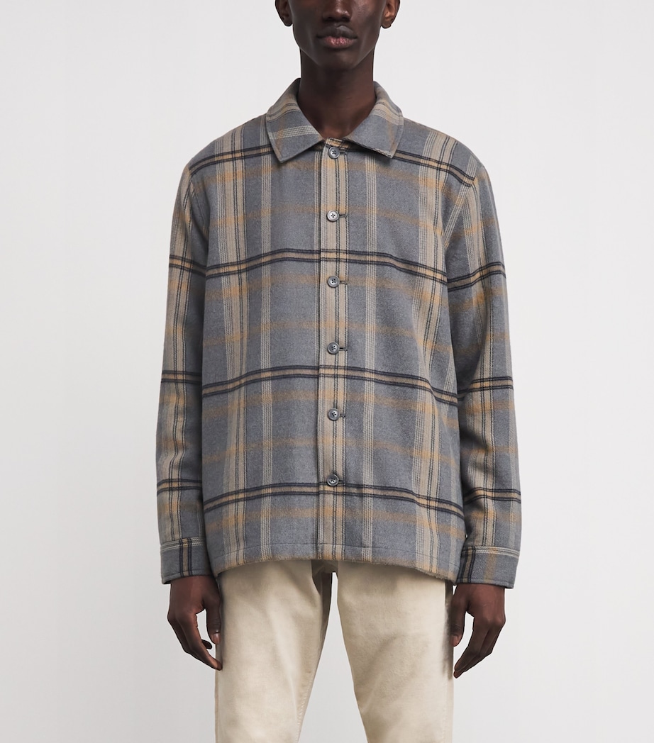Fleece-Lined Telford Overshirt BLUE ASH PLAID Image 3