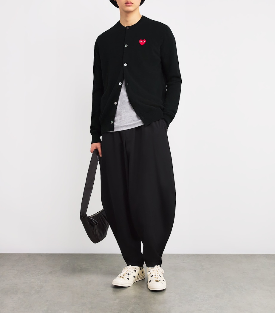 Wool Heart Cardigan BLACK Image 2