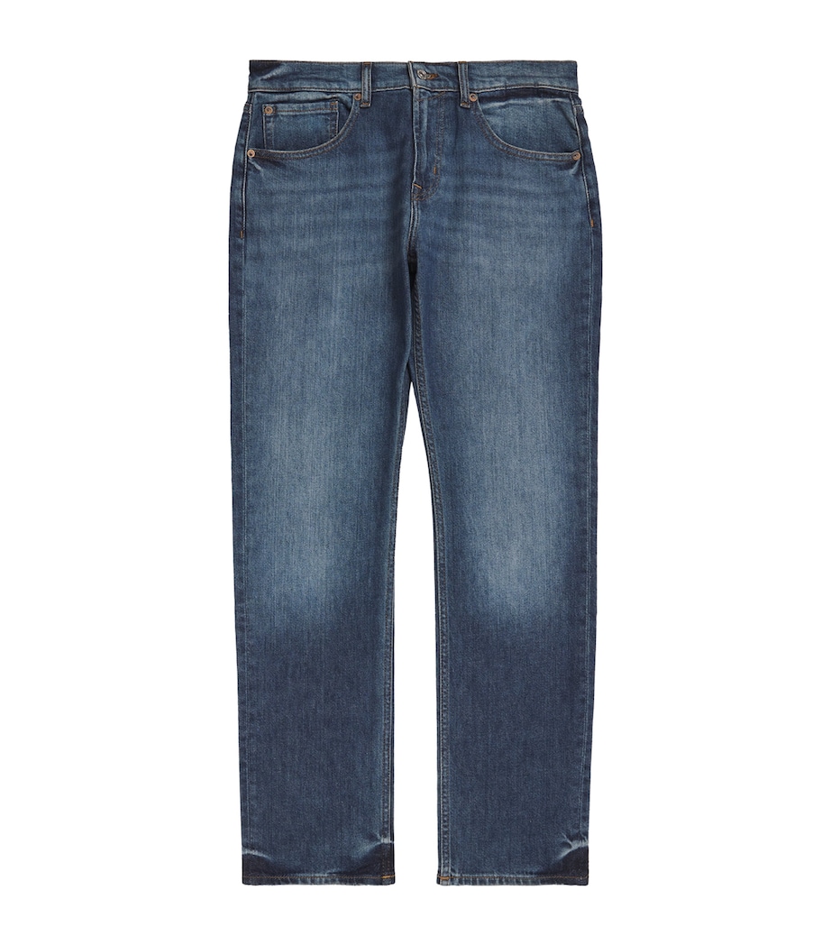 7 For All Mankind Mens Straight Jeans Mid Blue Image 1