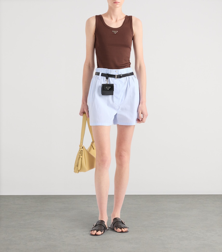 Prada Womens Ribbed Triangle Tank Top Image 2