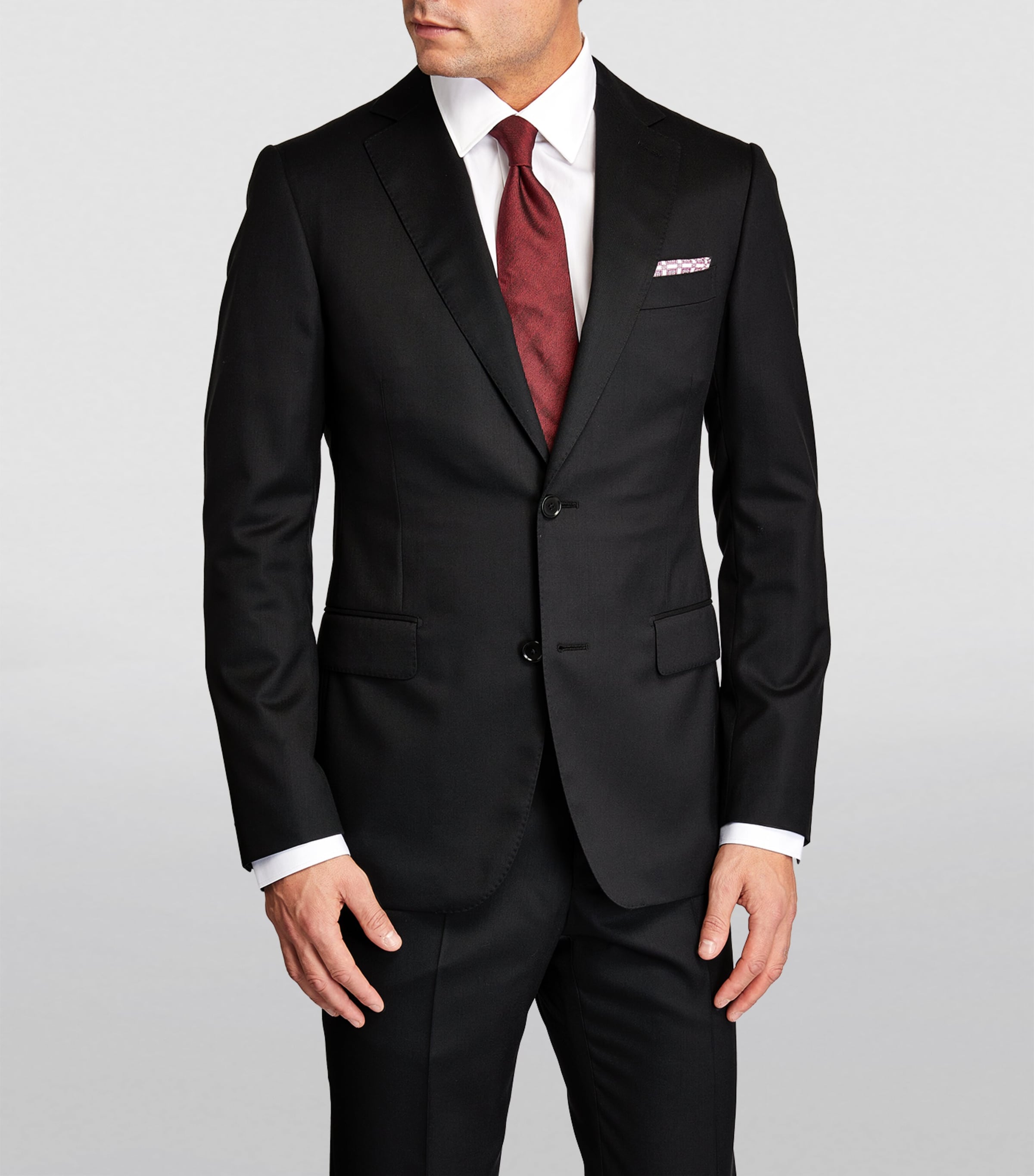 Wool 2-Piece Suit 20 BLACK Image 2