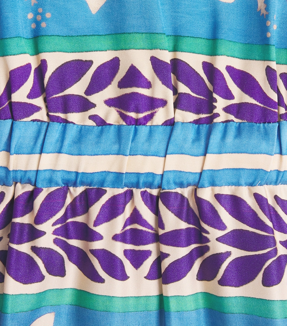 Sandro Paris Womens Floral Maxi Dress Green / Purple Image 6