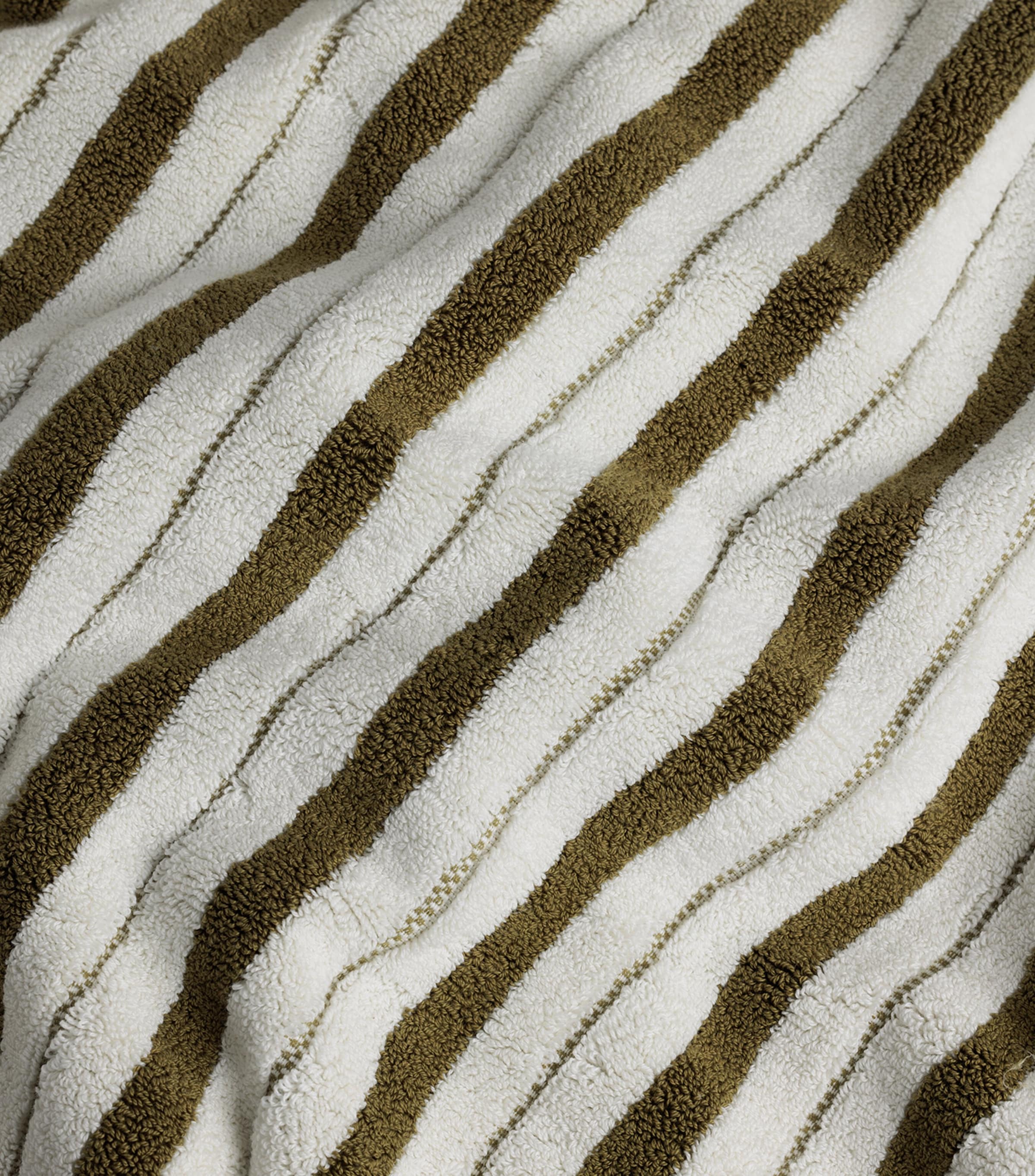 BAINA Organic Cotton Echo Bath Mat (50cm x 80cm) Caper / Chalk Image 5