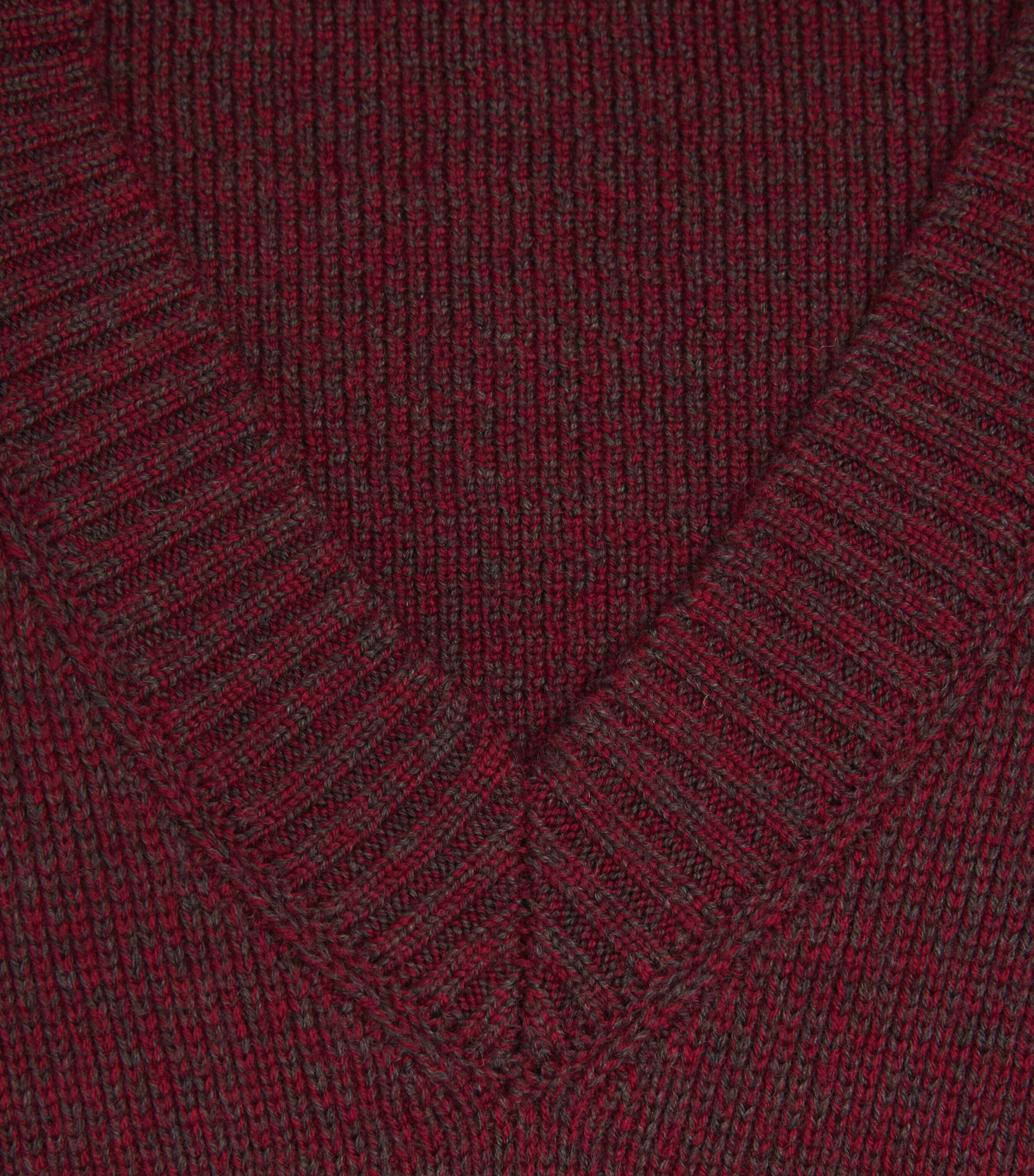 Róhe Womens Wool V-Neck Sweater Burgundy Image 6