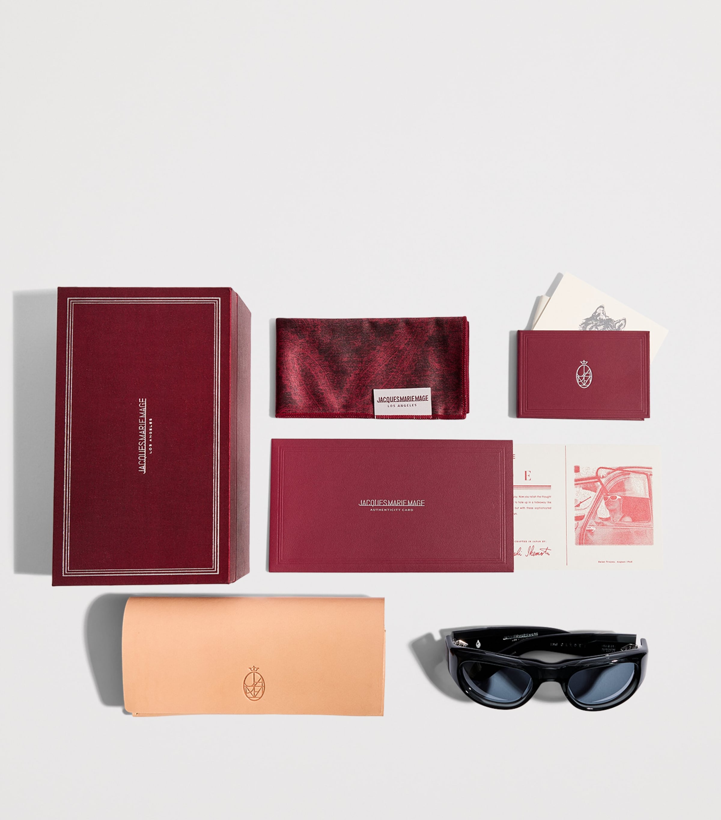 Jacques Marie Mage Acetate Clyde Oval Sunglasses Grisaille Image 4
