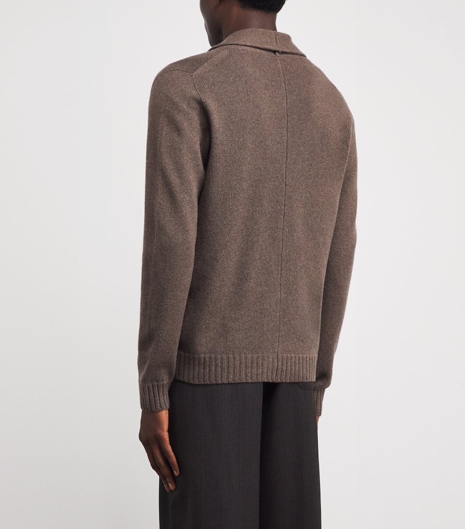 Cashmere Shawl-Collar Rockford Cardigan TOAST Image 4