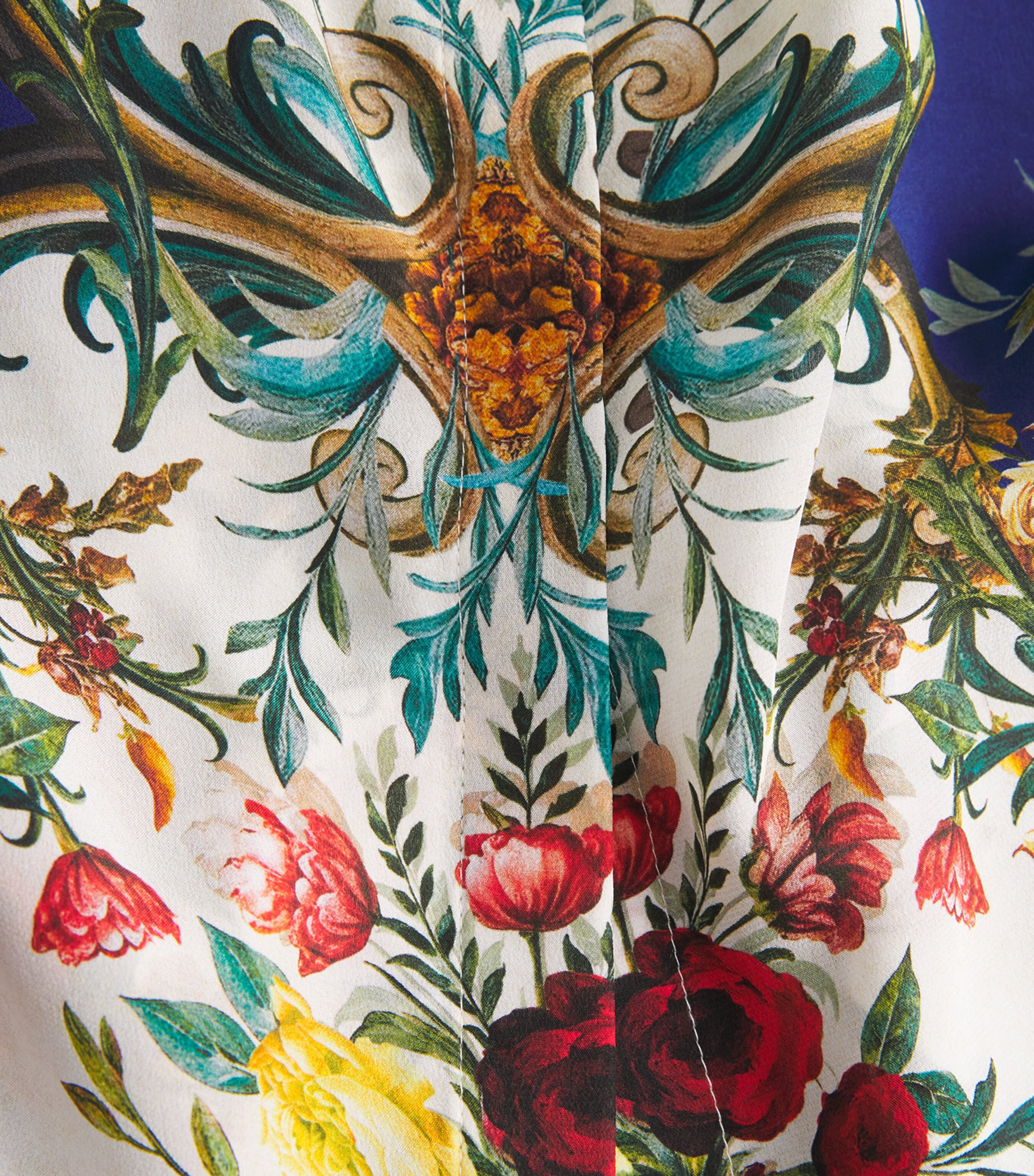 Silk Floral Print Willa Blouse D439 GILDED ROSE Image 5