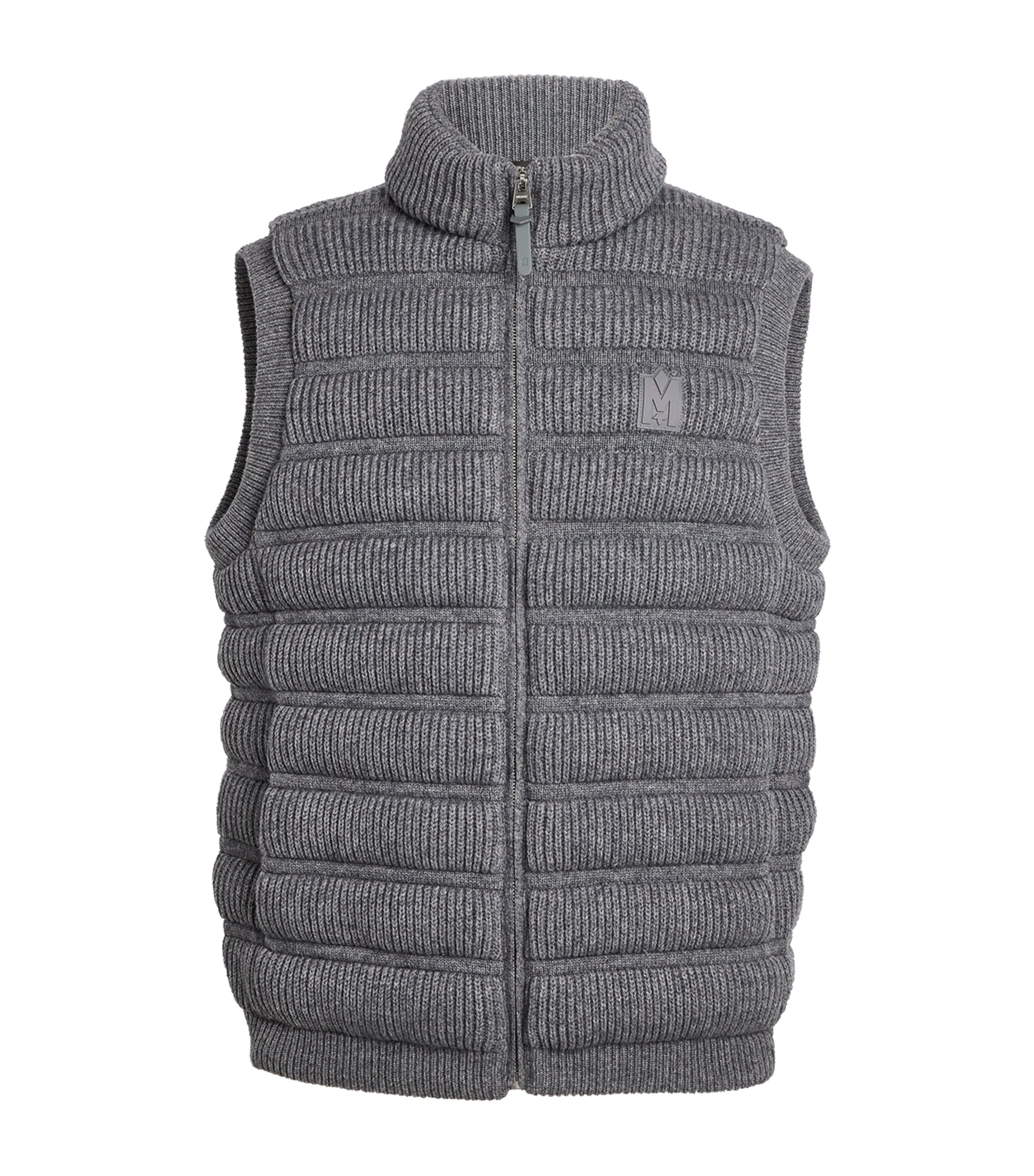 Mackage Wool-cashmere Alan Gilet In Grey