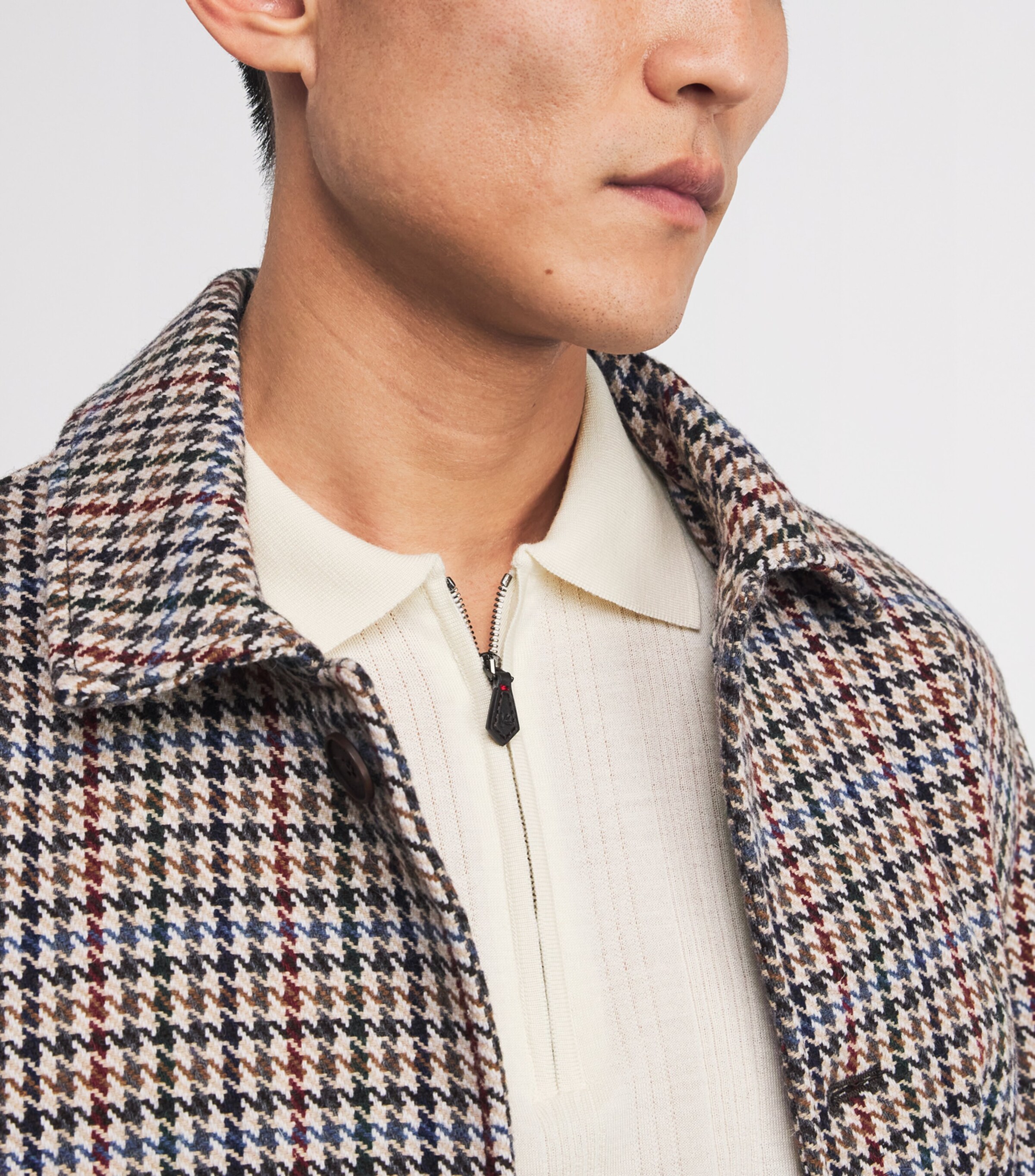 Wool-Silk-Cashmere Knit Polo Shirt 11 Image 6