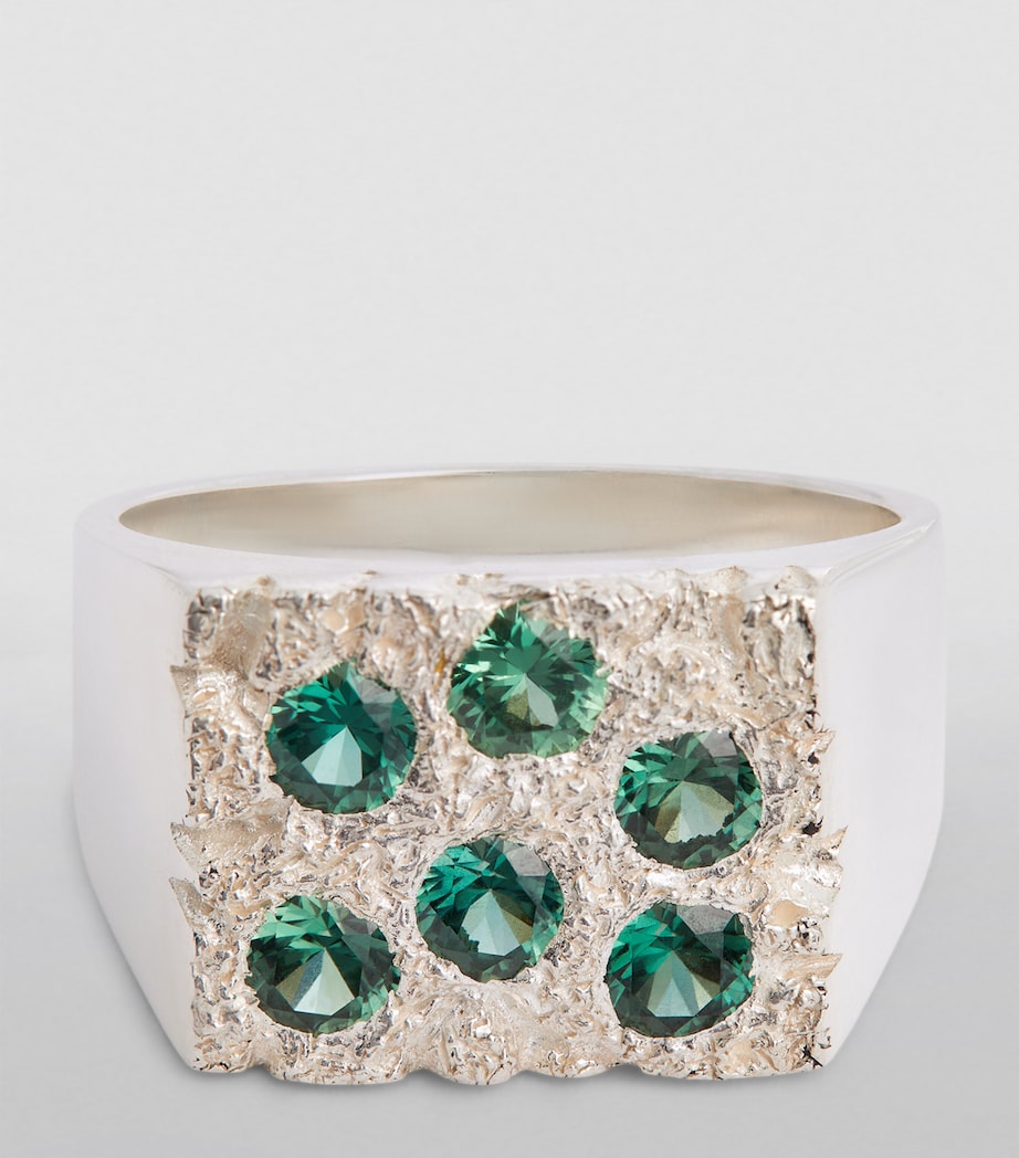 EXCLUSIVE Sterling Silver Rose Garden Signet Ring SILVER (925) Image 3