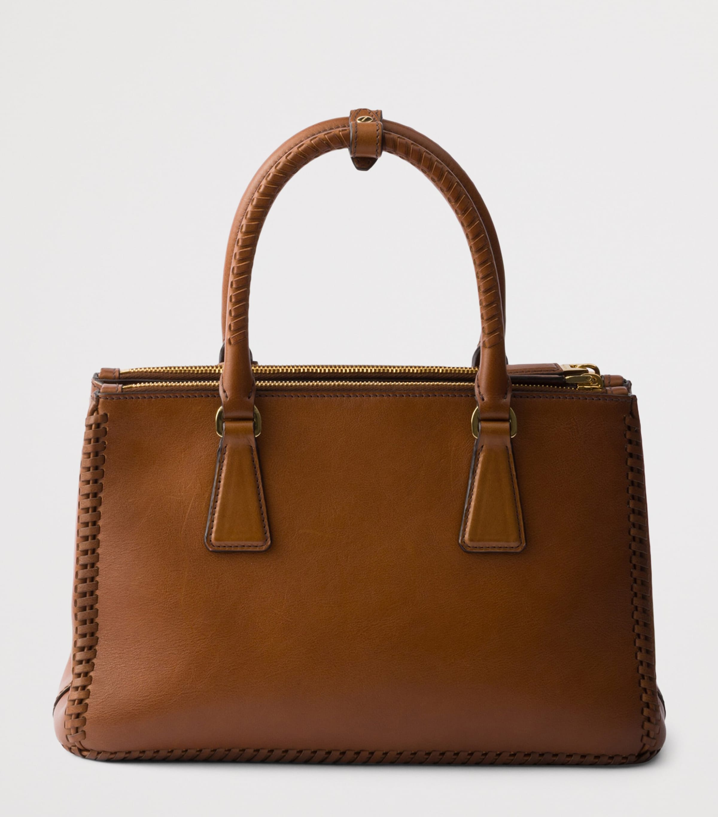 Prada Medium Leather Galleria Top-Handle Bag Brown Image 4