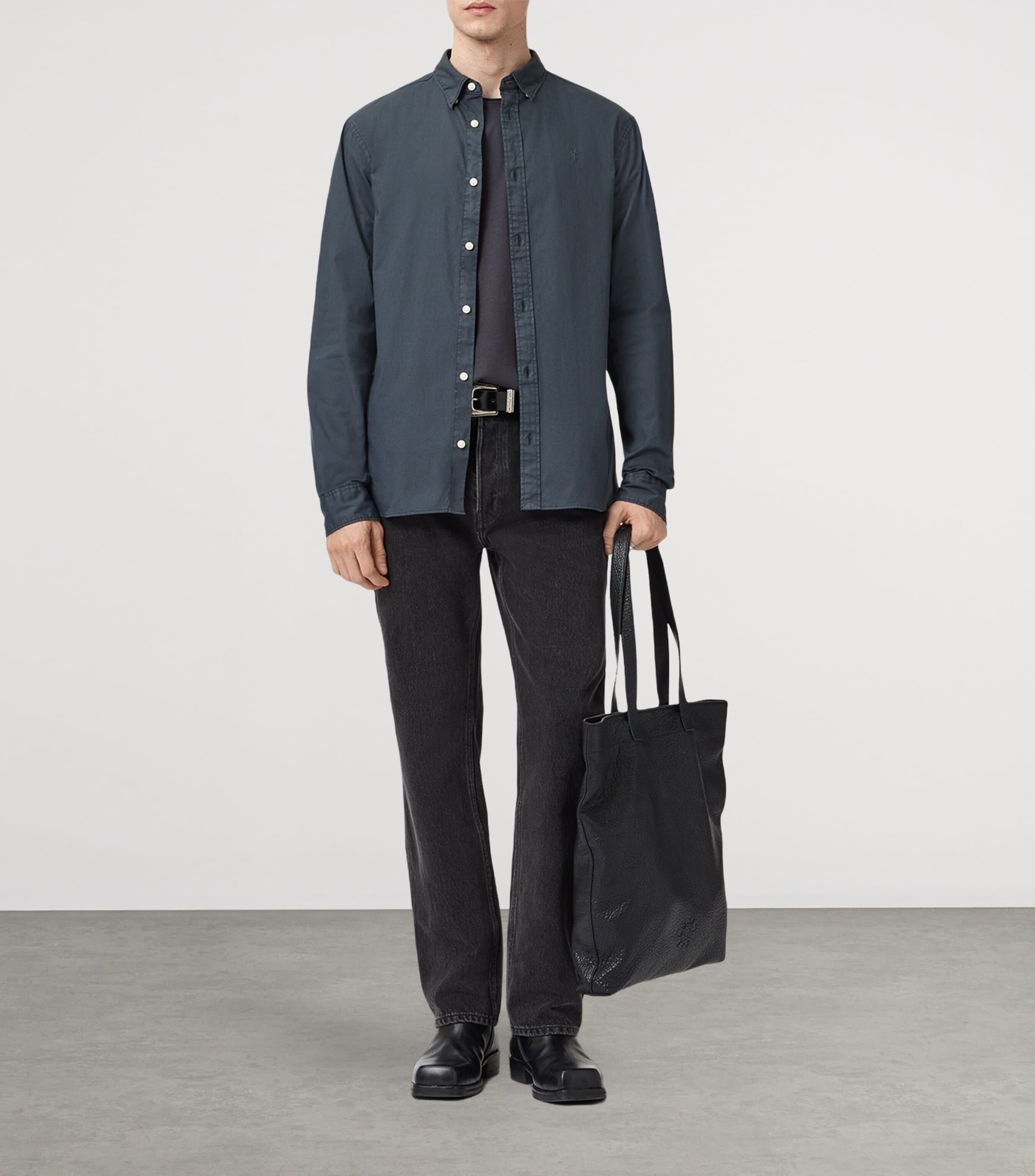 Stretch-Cotton Hawthorne Shirt SUNIL BLUE Image 3