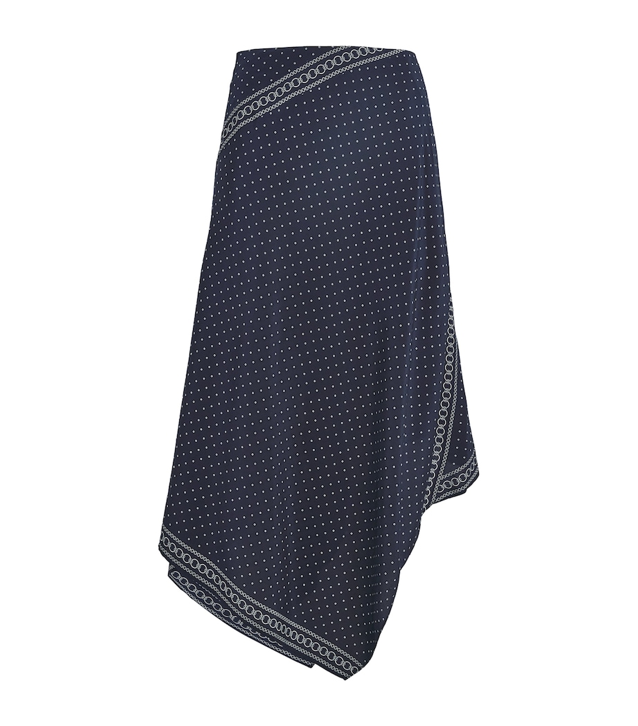 Asymmetric Hartley Midi Skirt B1106 NAVY MULTI Image 1