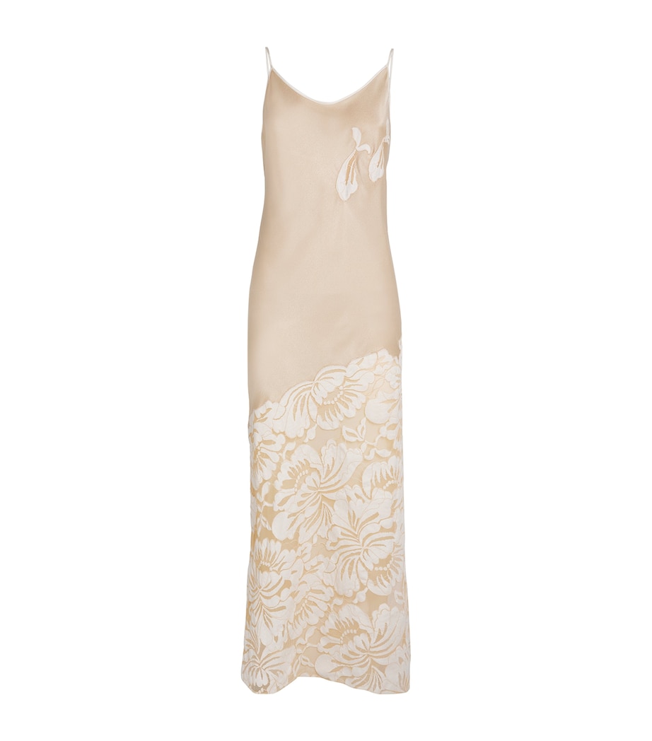 Satin Embellished Elia Nightdress BEIGE Image 1