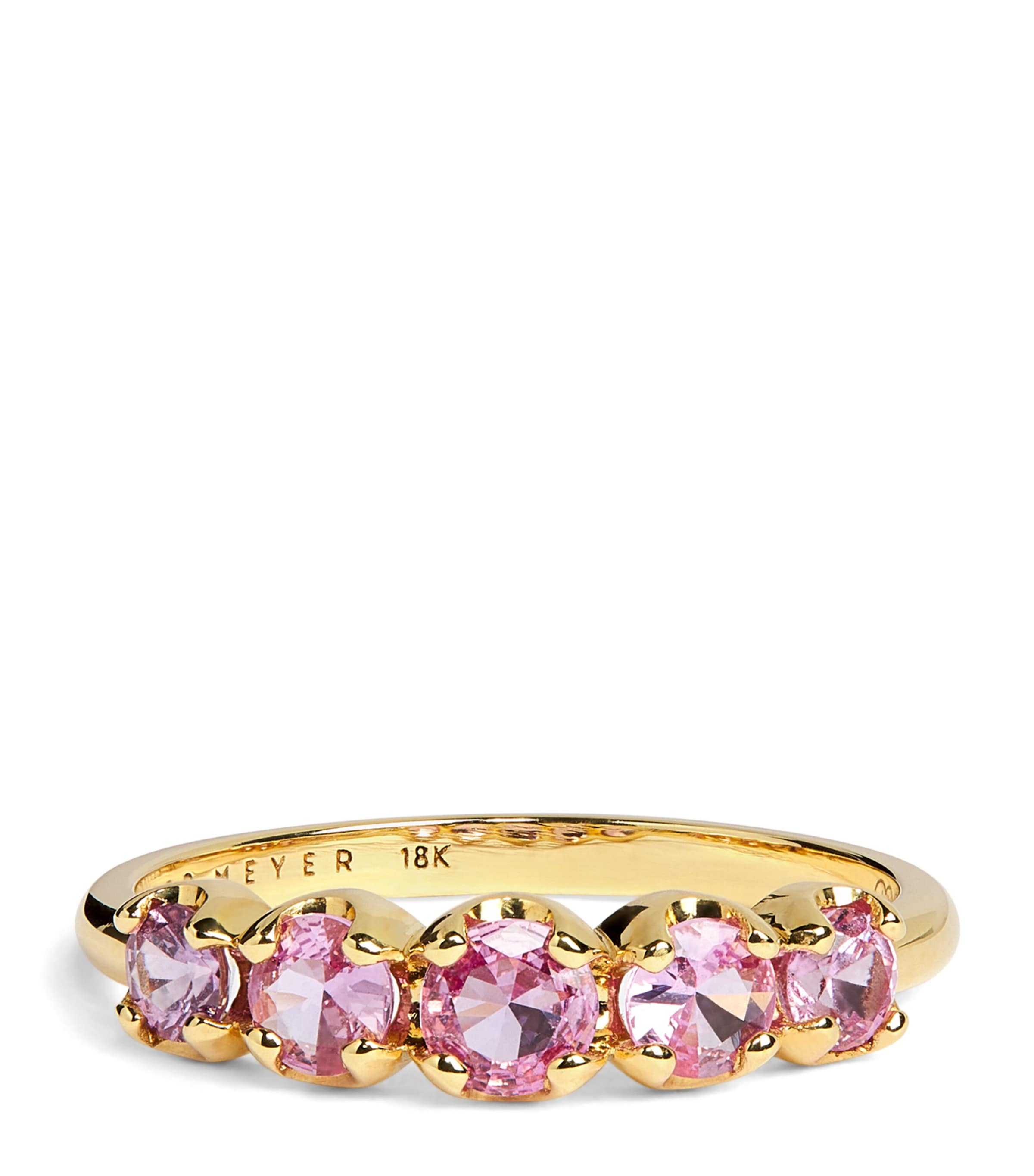 Jennifer Meyer Yellow Gold And Sapphire Graduated Ring In Gold