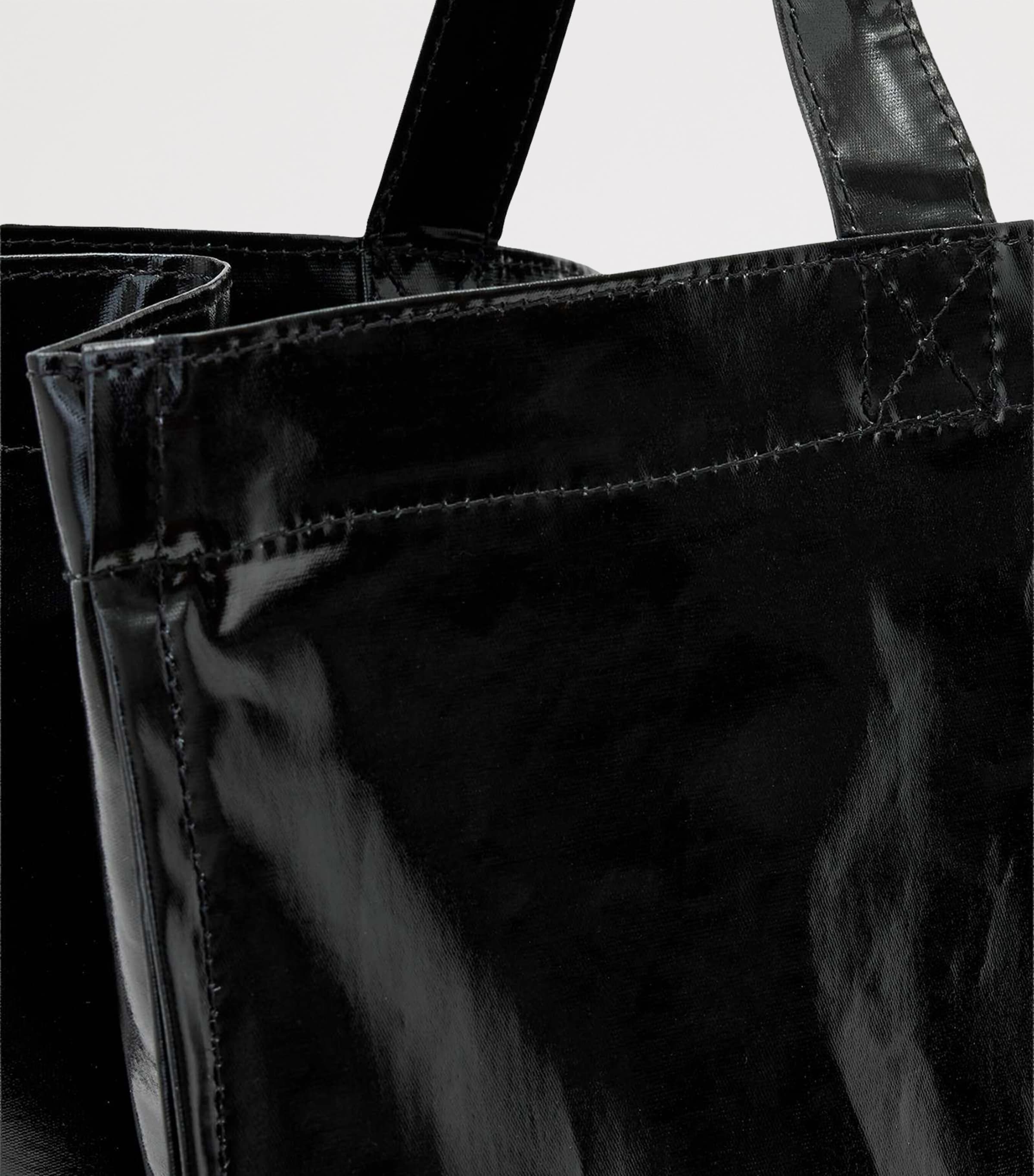 AllSaints Large Laminated Tote Bag Black Image 6
