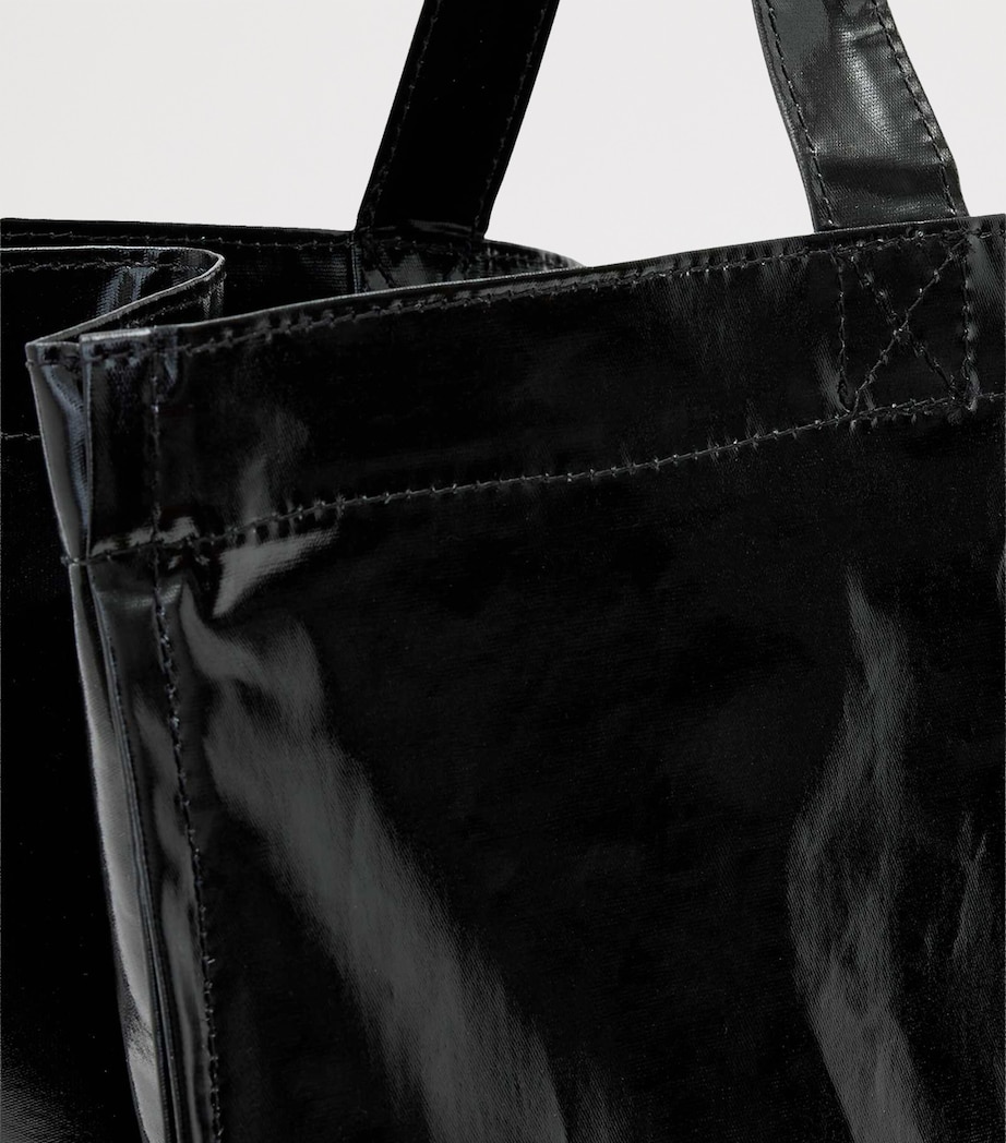 AllSaints Large Laminated Tote Bag Black Image 6