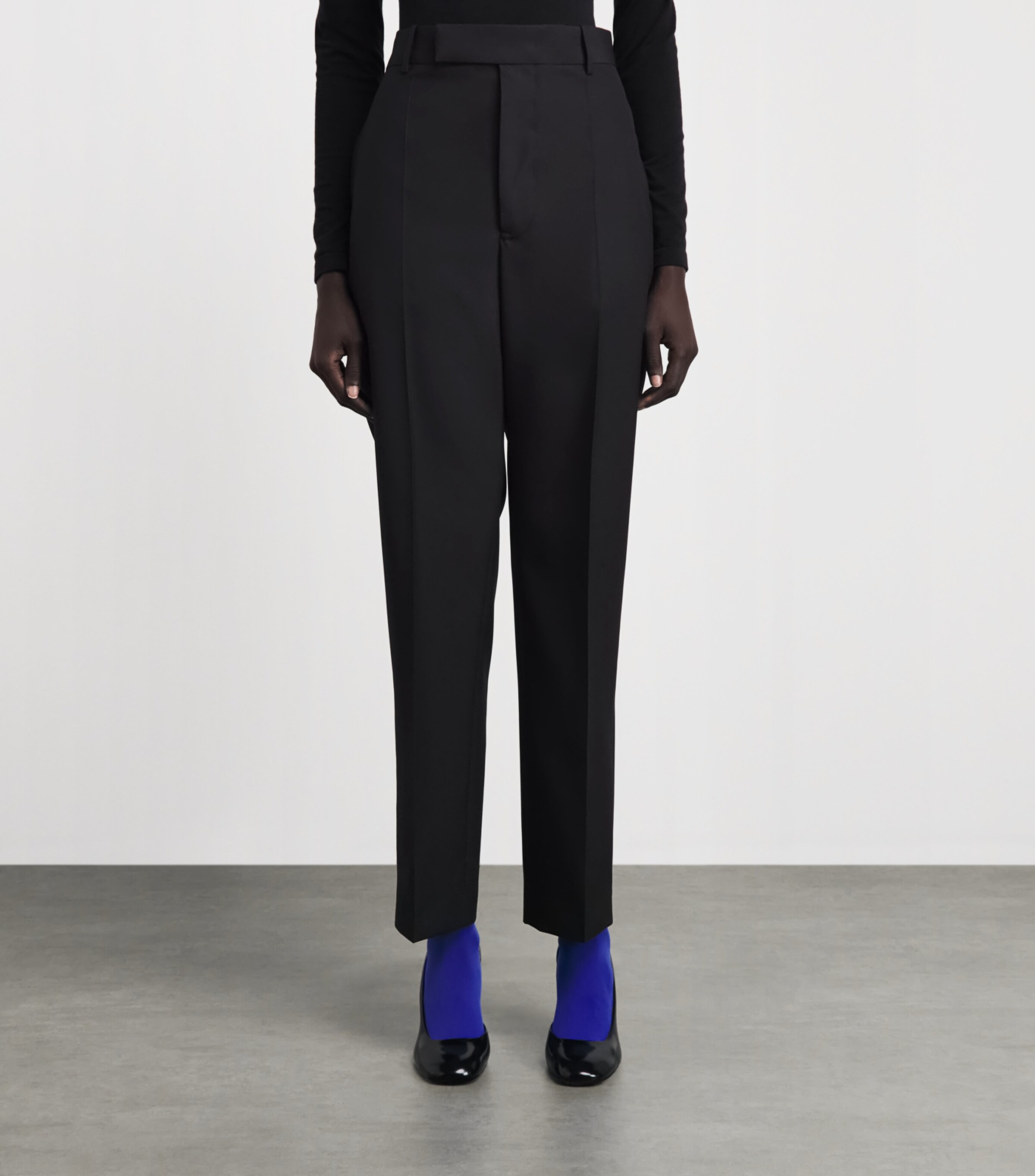Jil Sander Womens Virgin Wool Tailored Trousers Black Image 4