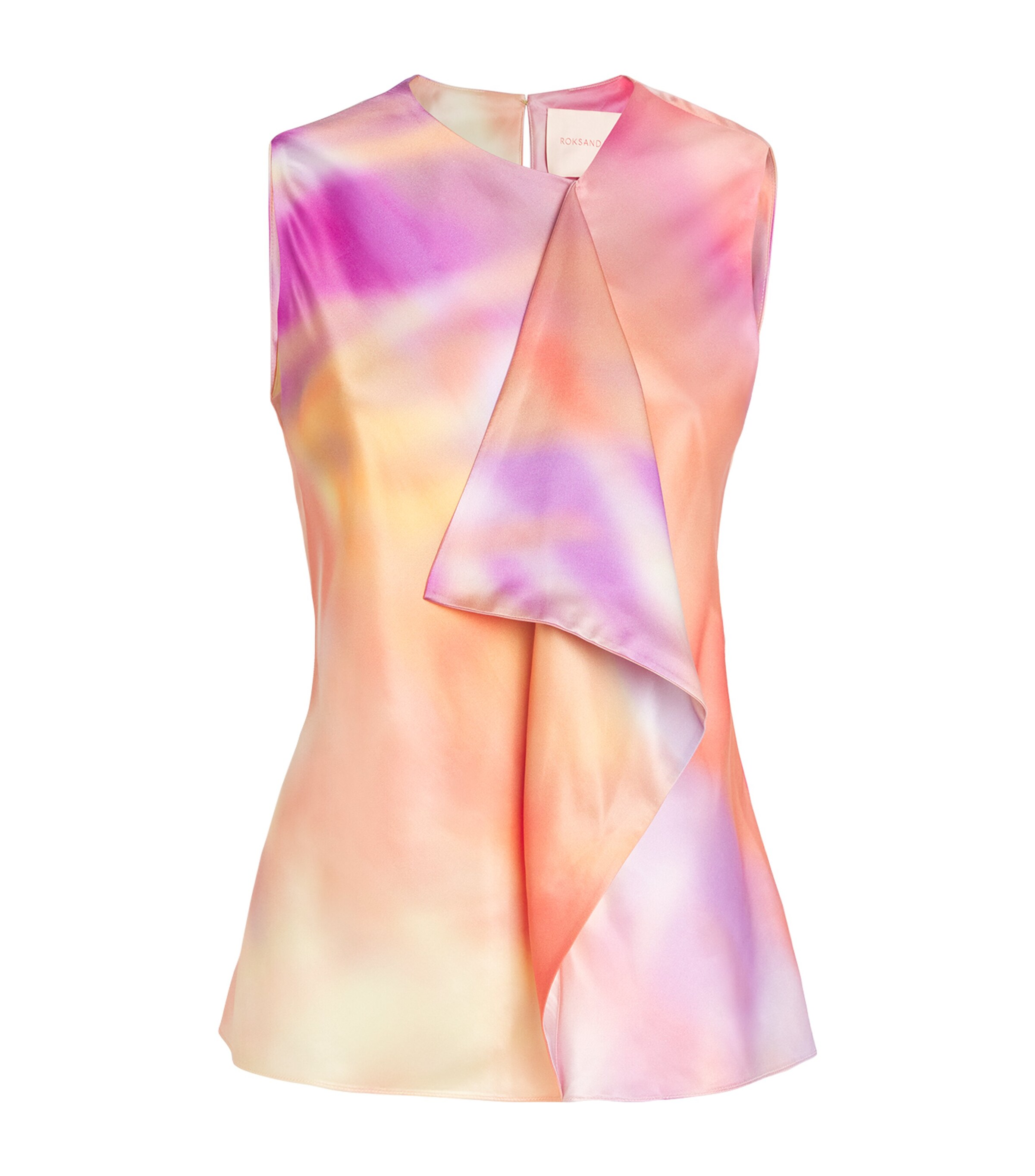 Roksanda Womens Satin Kiara Blouse Wisteria / Pina Image 1