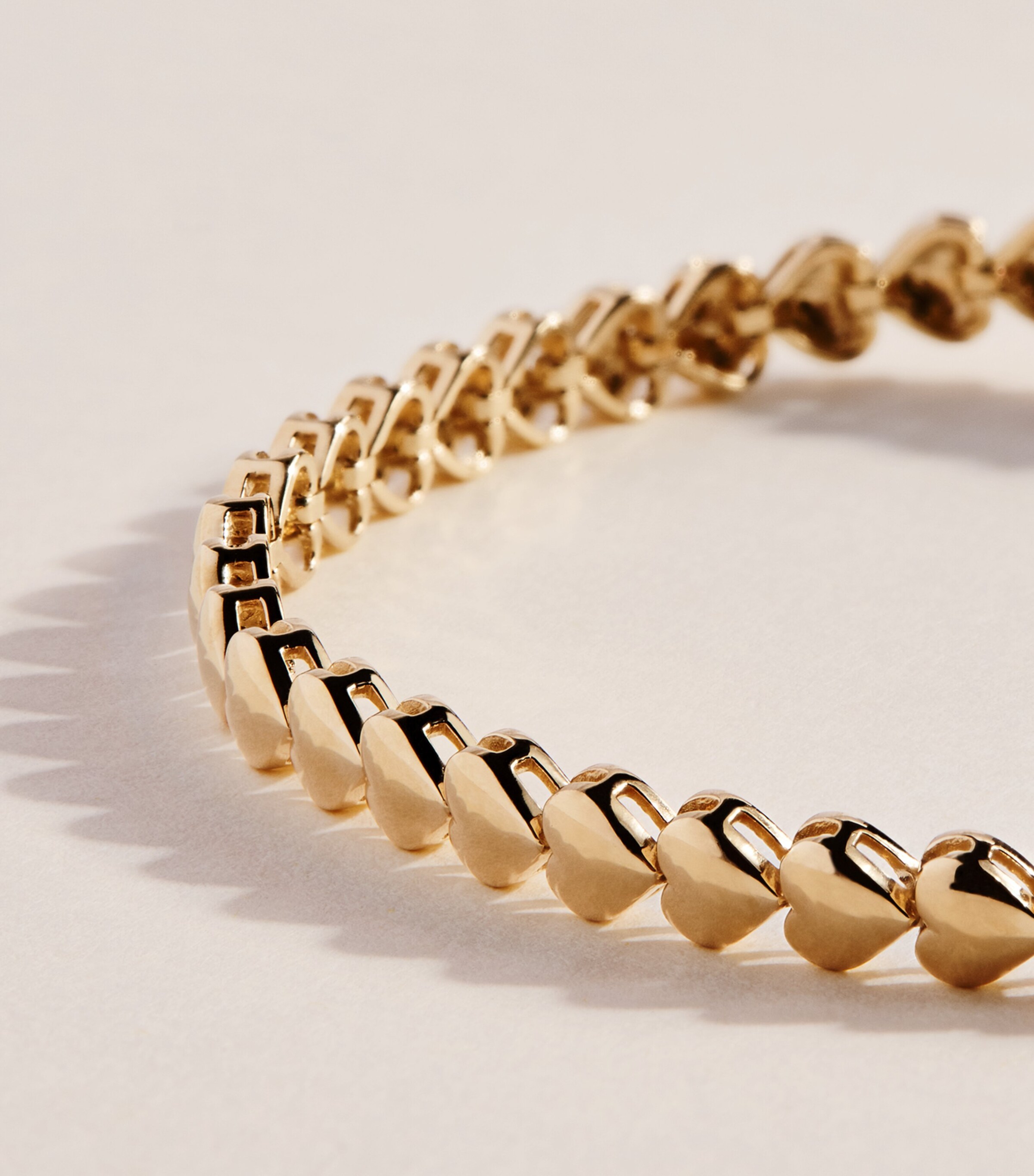 Jennifer Meyer Yellow Gold Heart Tennis Bracelet Yellow Gold Image 4