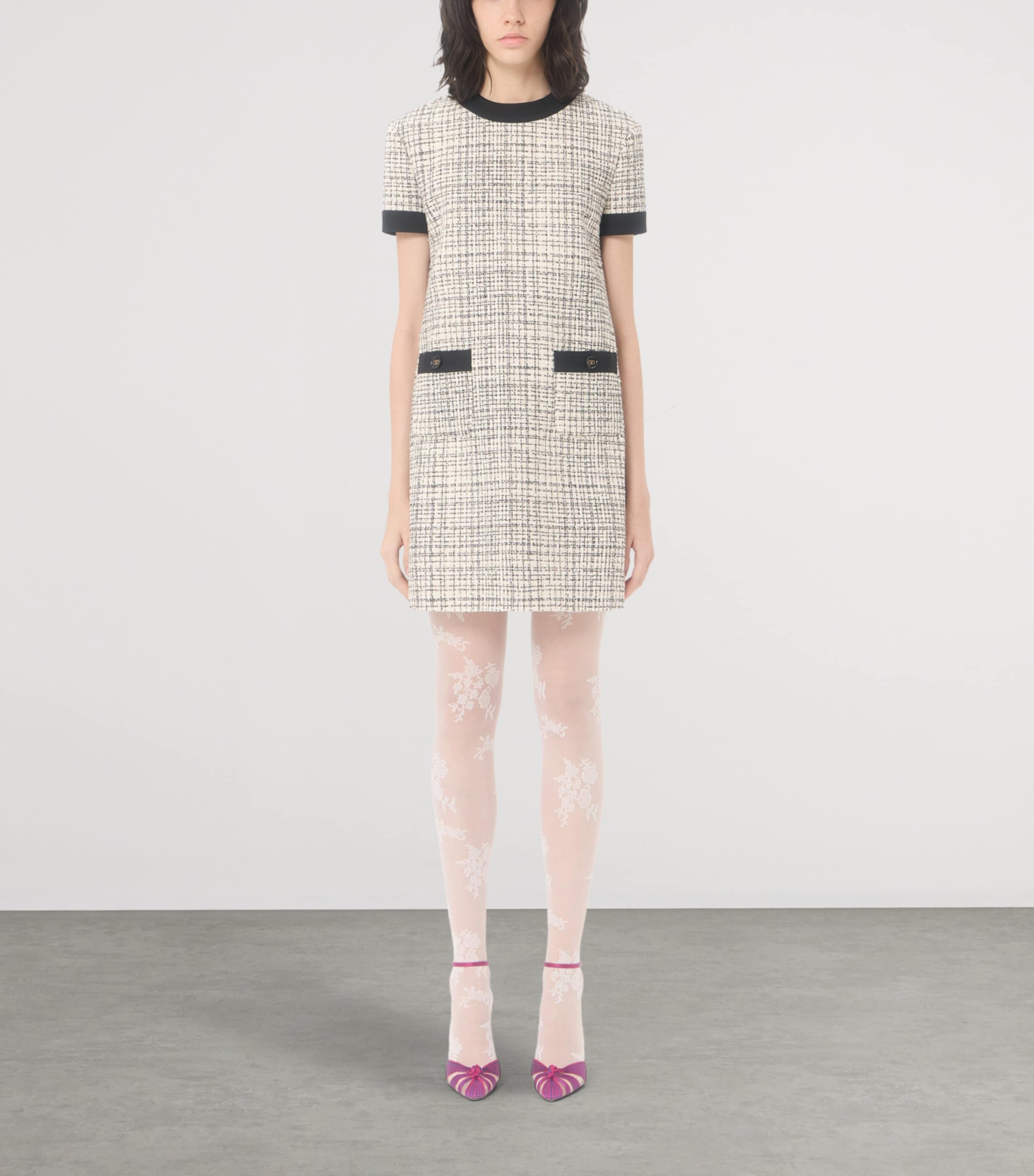 Valentino Womens Tweed Mini Dress Image 3