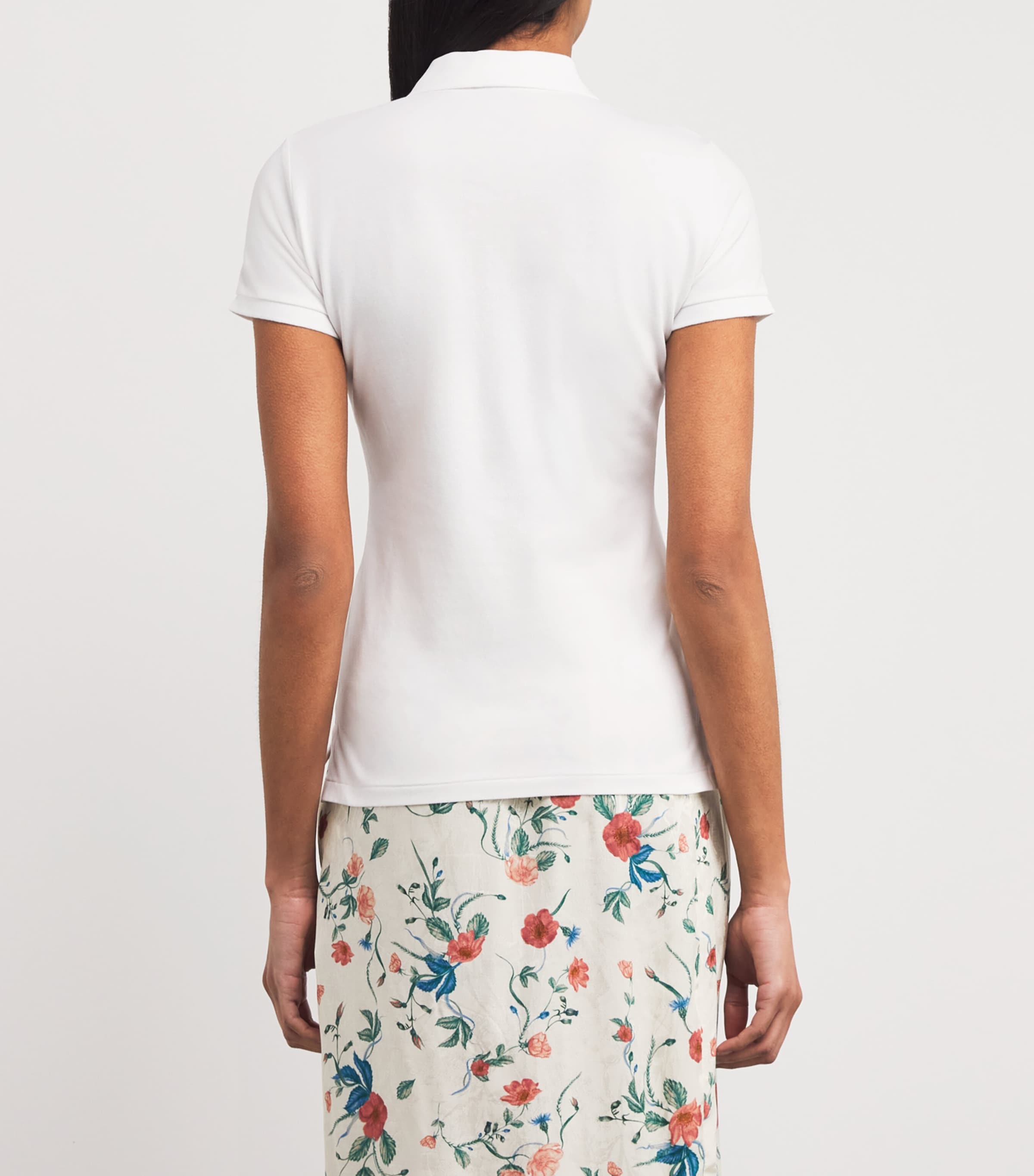 Stretch-Cotton Julie Polo Shirt WHITE Image 4