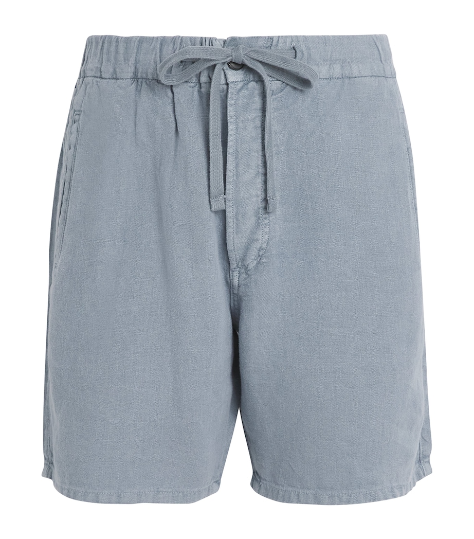 Citizens of Humanity Mens Linen Drawstring Shorts Stone Blue Image 1