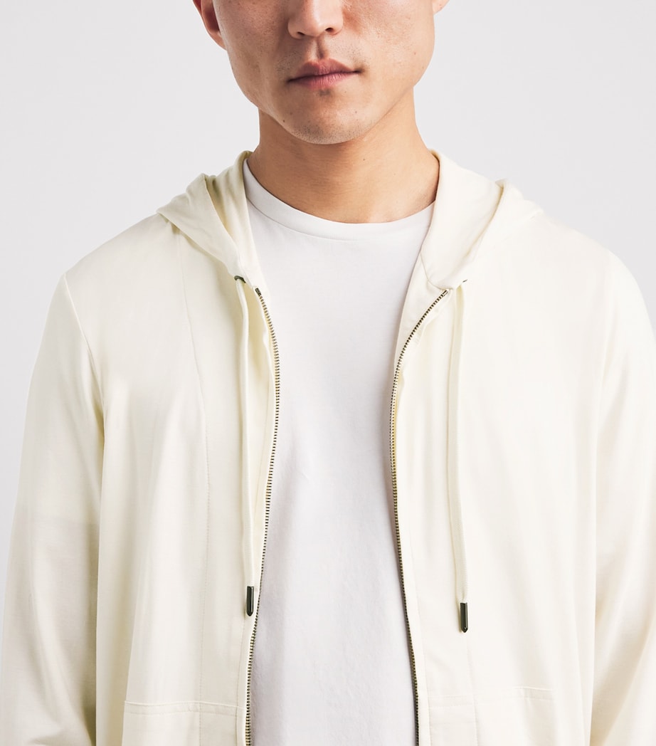 Derek Rose Mens Micromodal Zip-Up Hoodie Bei Image 3