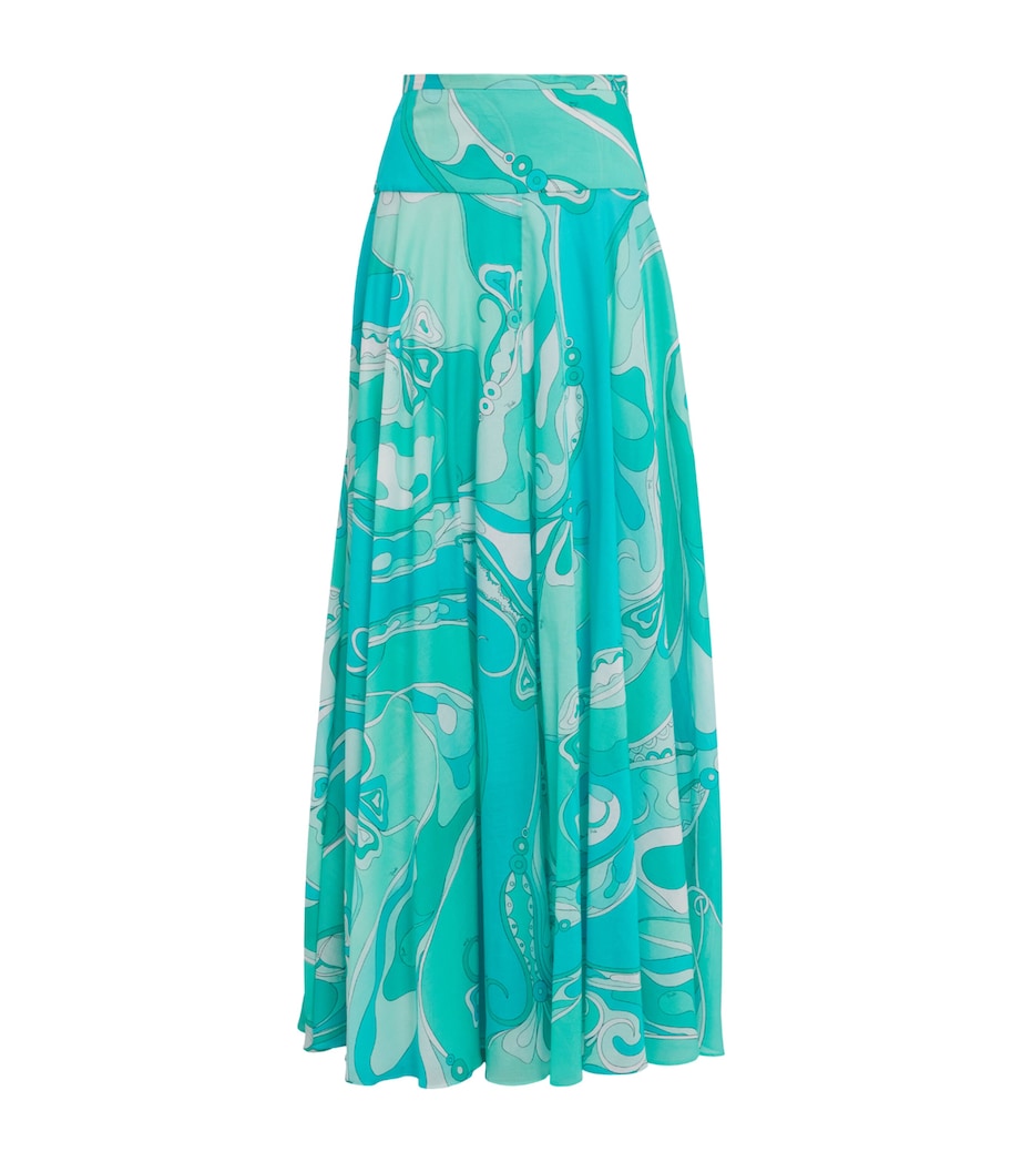 Cotton Orchidee Maxi Skirt 019/TURQUOISE Image 1