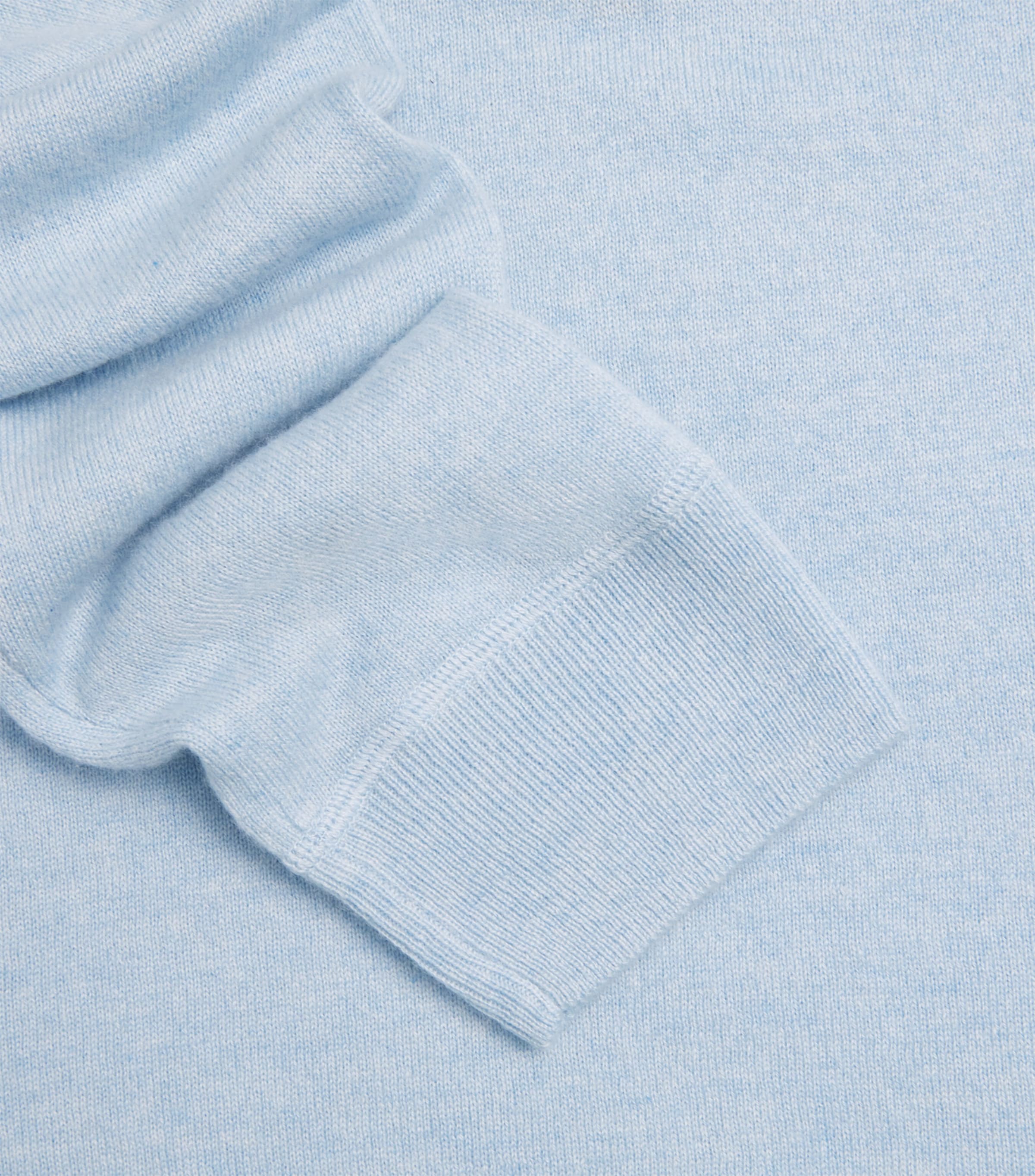 RLX Ralph Lauren Mens Cashmere Hoodie Office Blue Heather Image 6