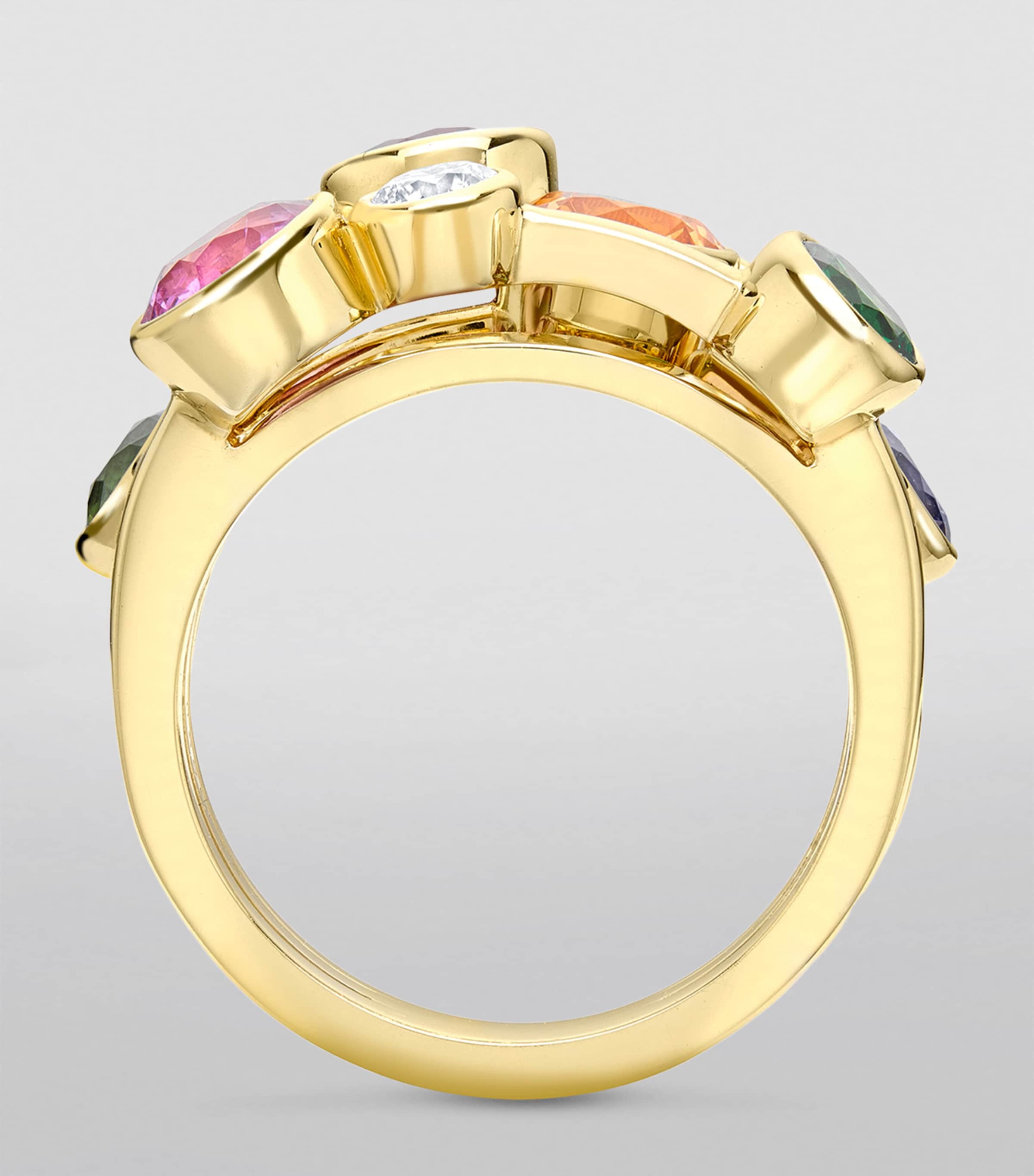 Yellow Gold, Diamond and Multicoloured Gemstone Raindance Ring 18 CARAT YELLOW GOLD Image 3