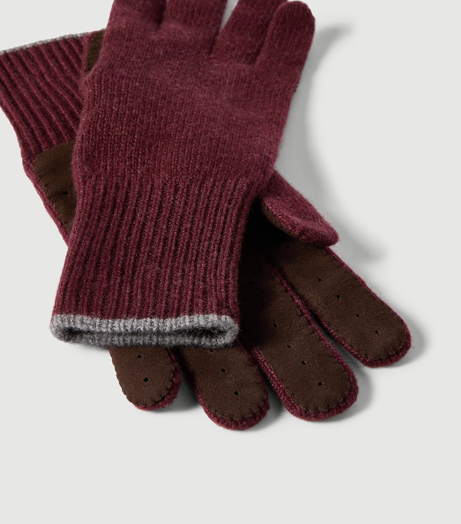 Brunello Cucinelli Cashmere-Suede Gloves Image 3