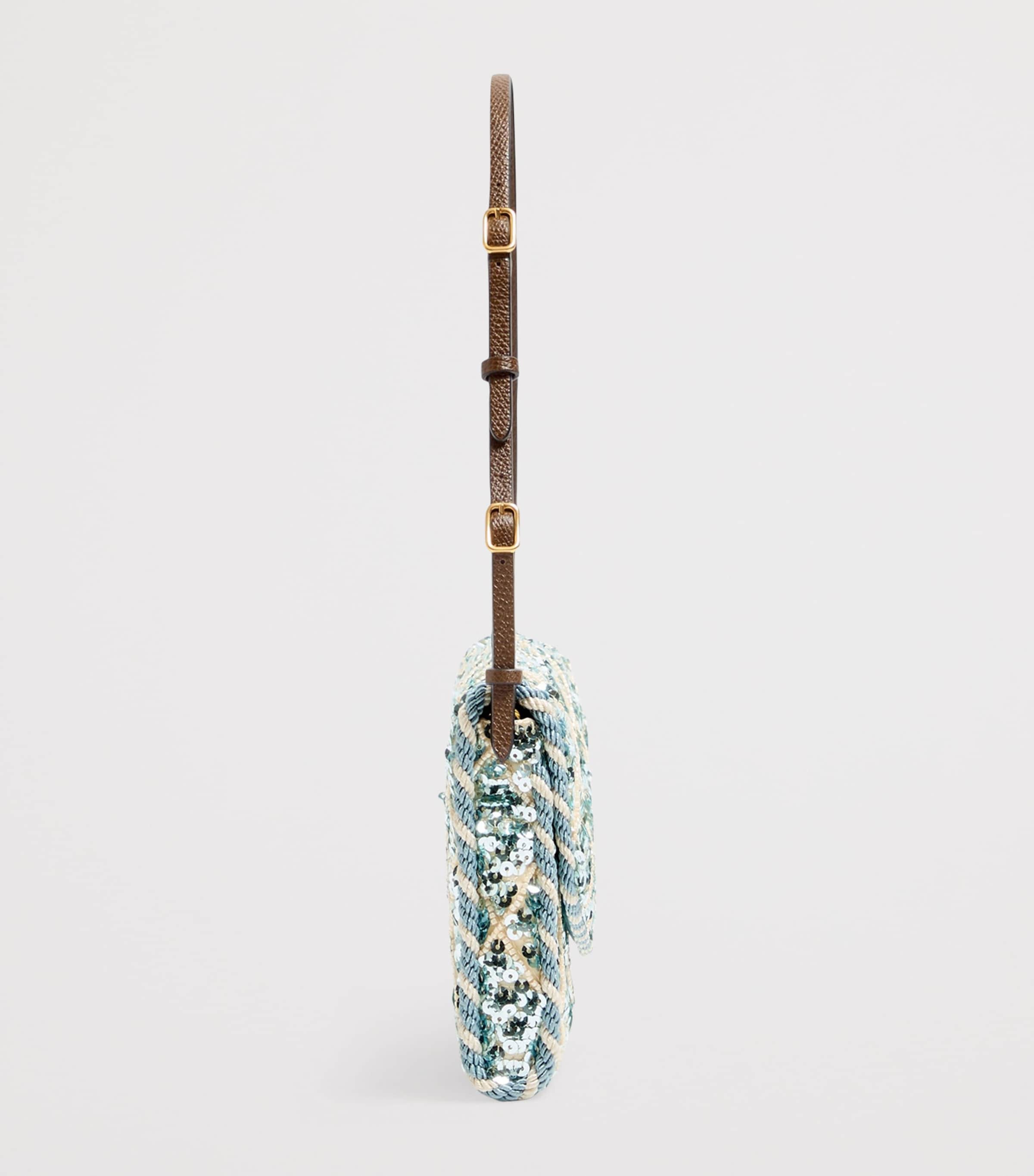 Valentino Garavani Sequinned DeVain Shoulder Bag Image 4