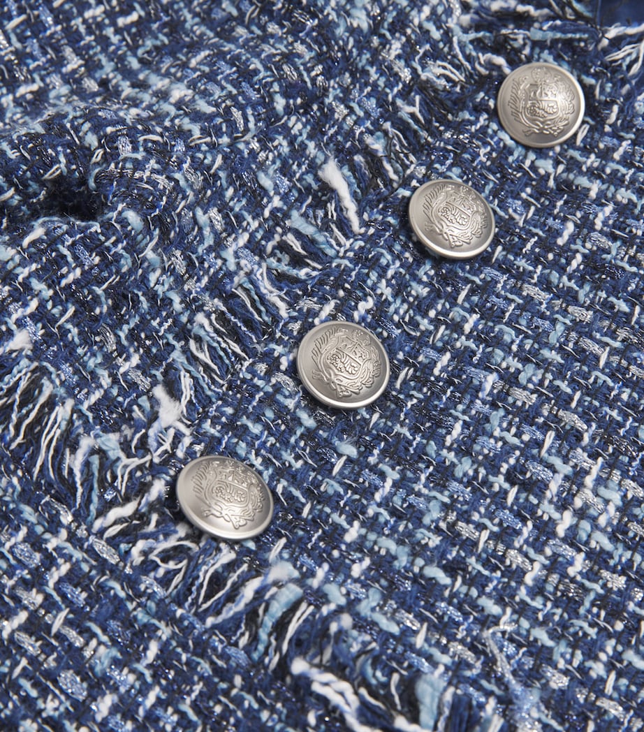 Bouclé Embellished Elle Dress (4-12 Years) NAVY Image 3