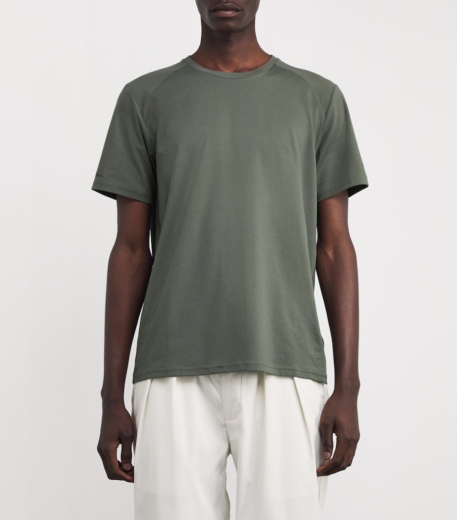 Cotton-Blend Performance T-Shirt FOSSIL GREEN Image 3