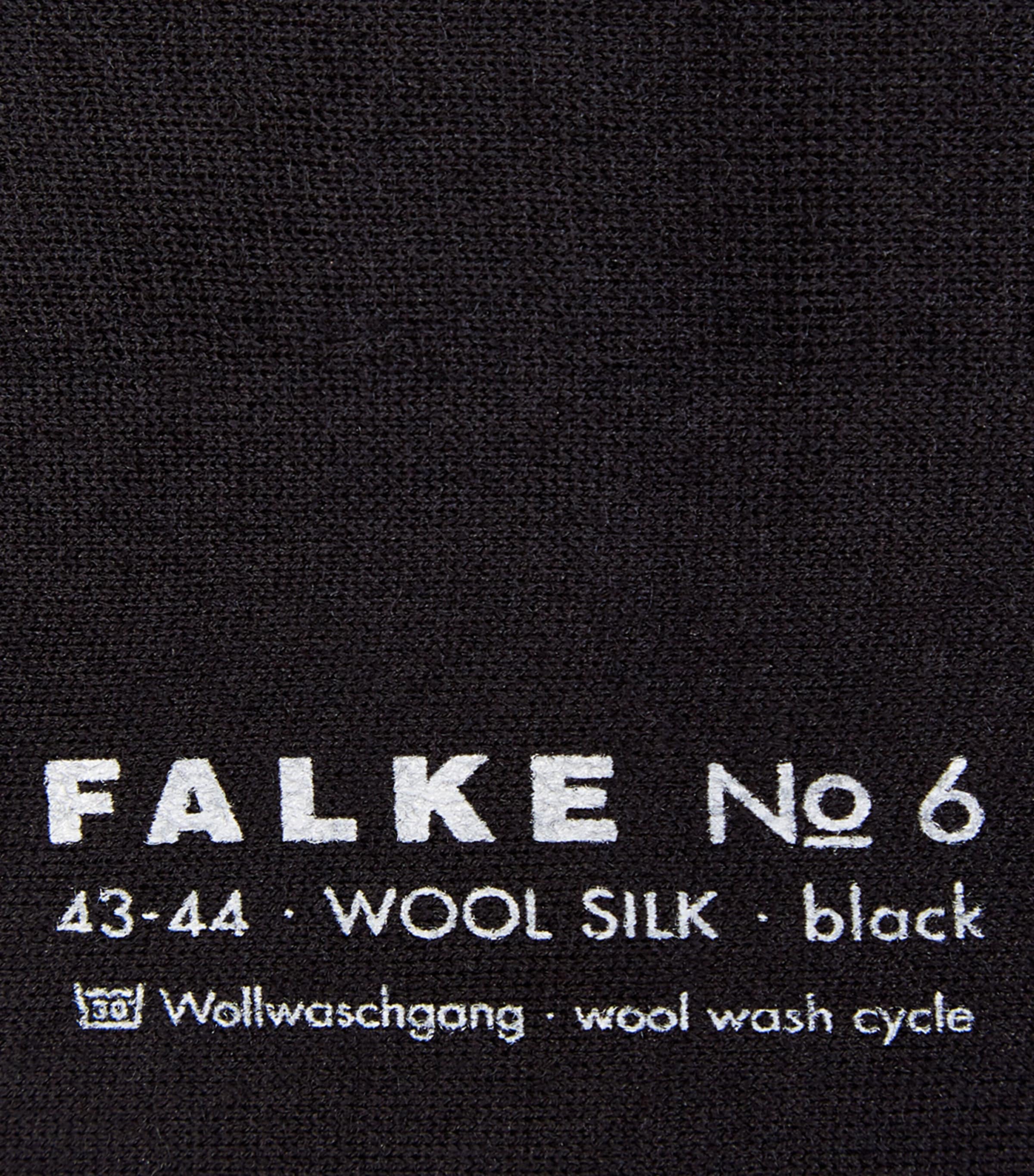 No.6 Wool-Silk Socks BLACK Image 2