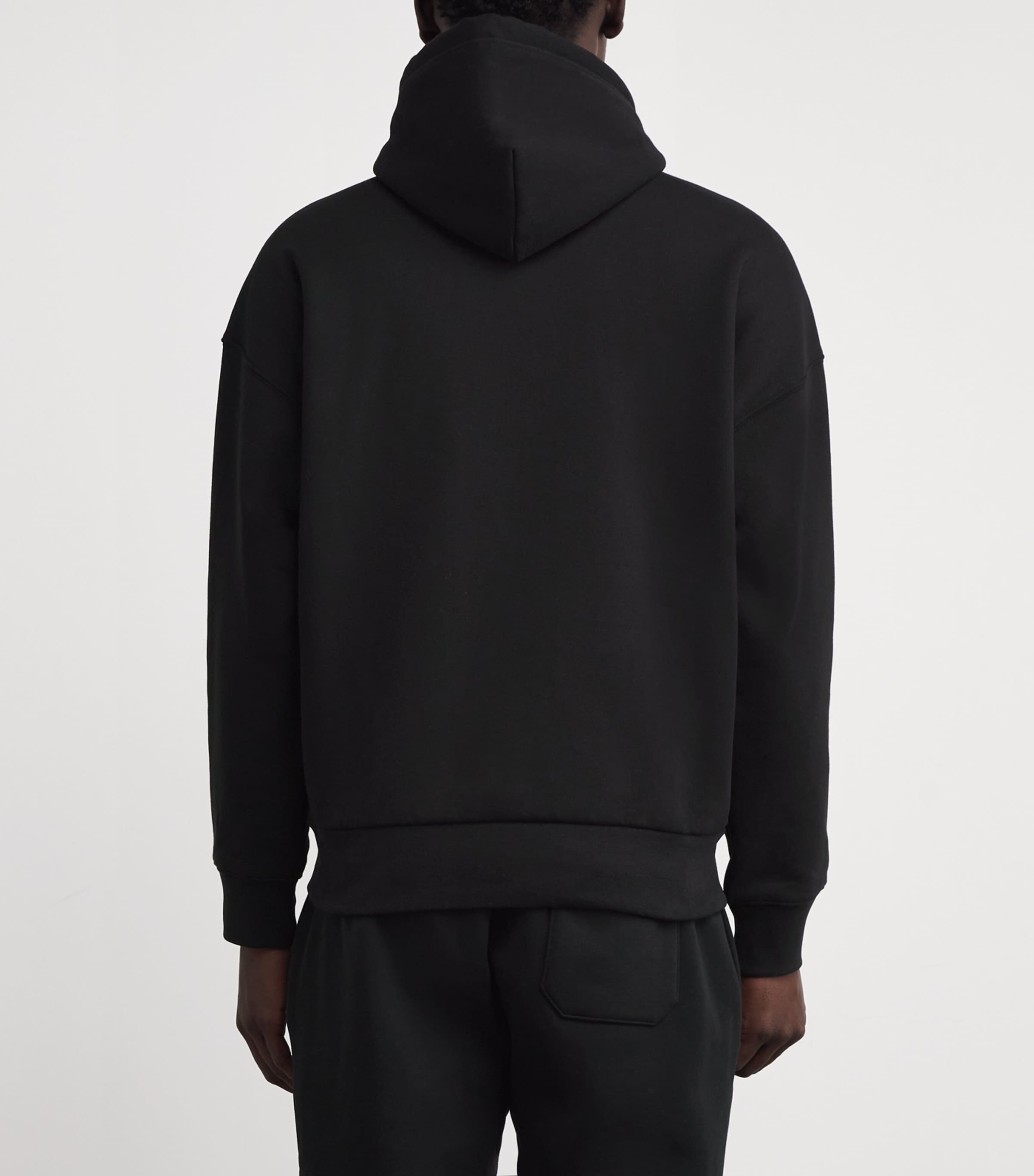 Cotton-Blend Ralph and Ricky Polo Bear Hoodie BLACK Image 4