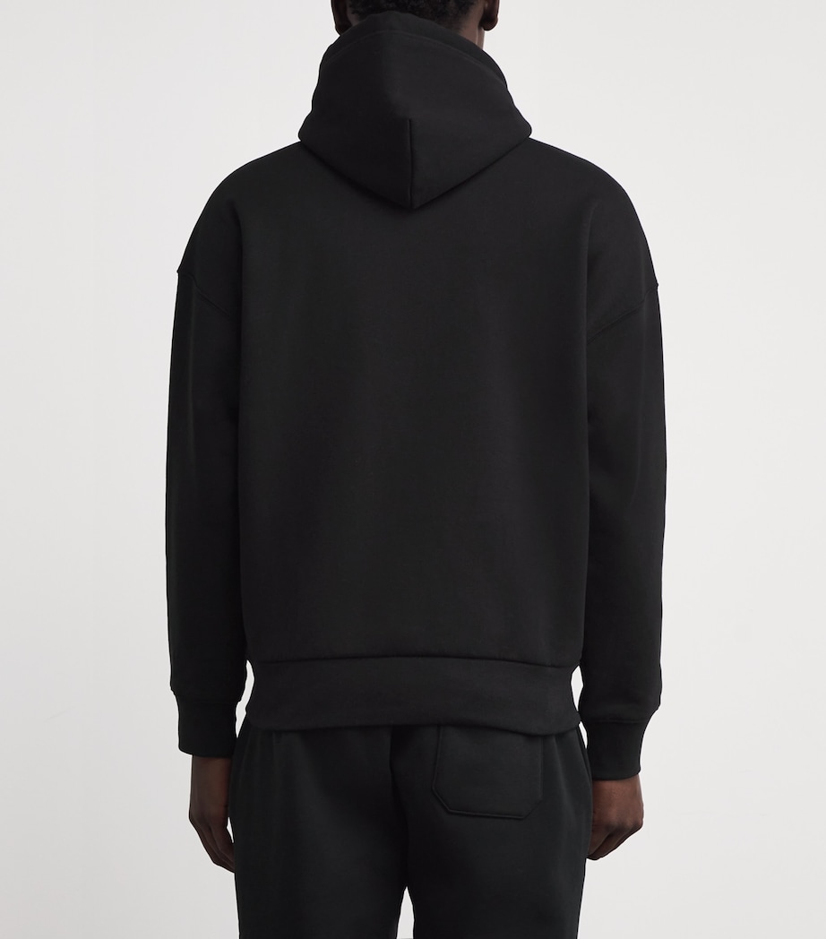 Cotton-Blend Ralph and Ricky Polo Bear Hoodie BLACK Image 4