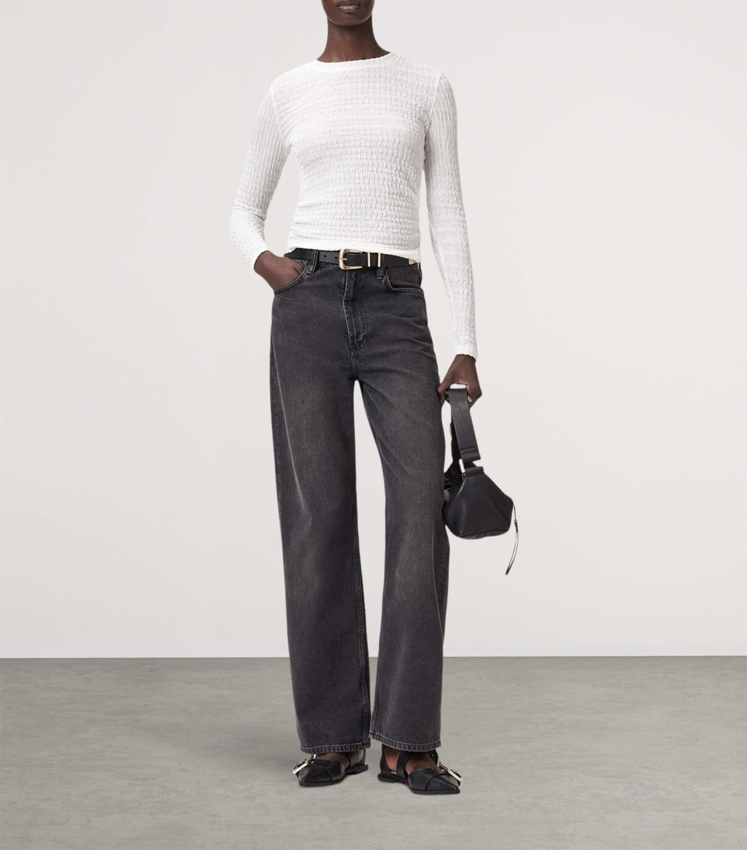 Cotton-Blend West Top WHITE Image 3