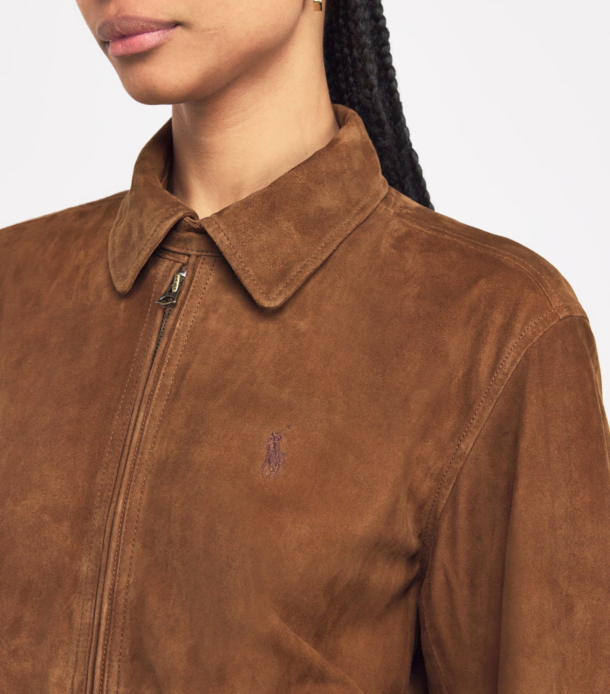 Polo Ralph Lauren Brown Suede Zip-Up Jacket | Harrods US
