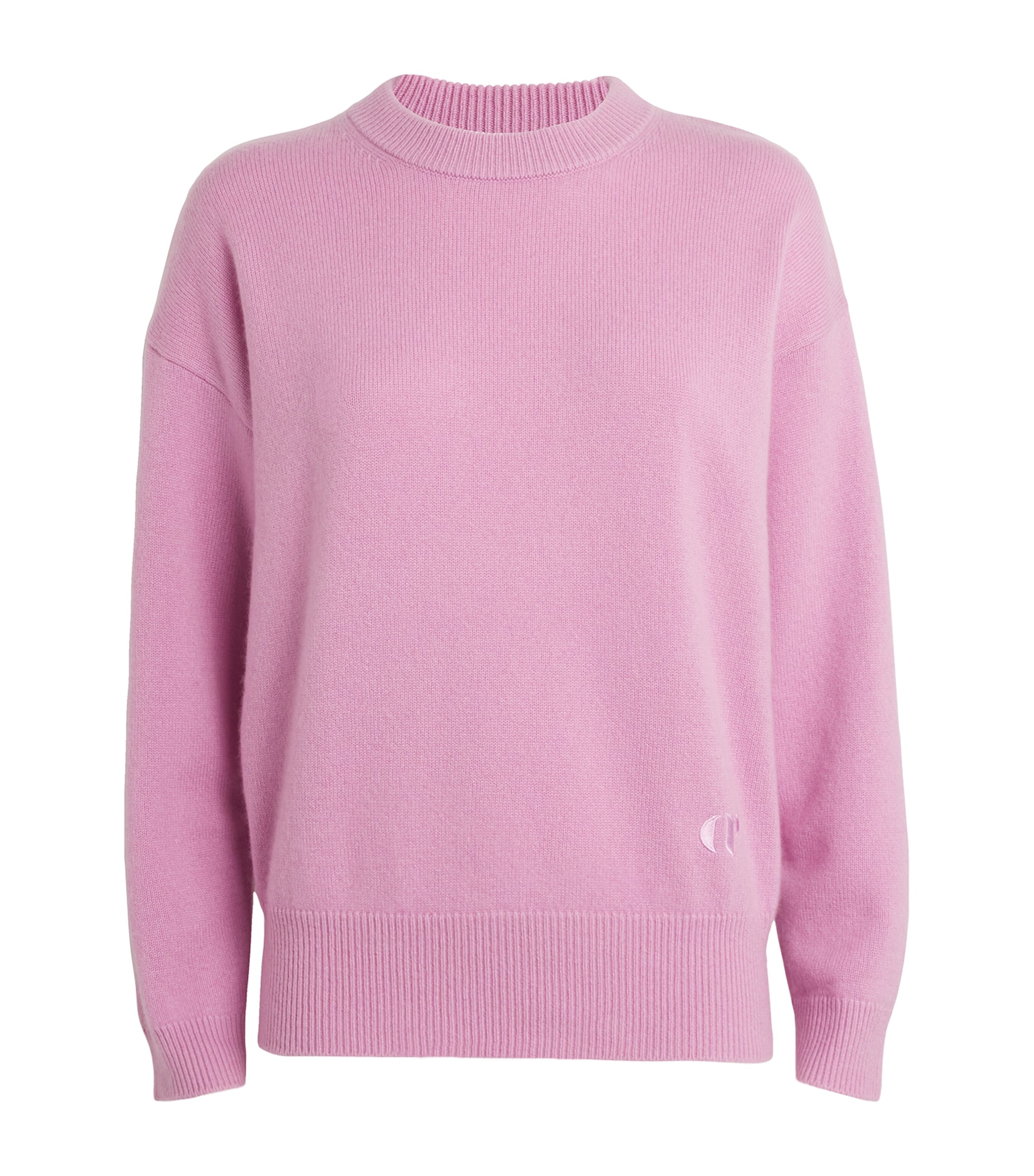 Claudie Pierlot Cashmere Embroidered Sweater In Pink