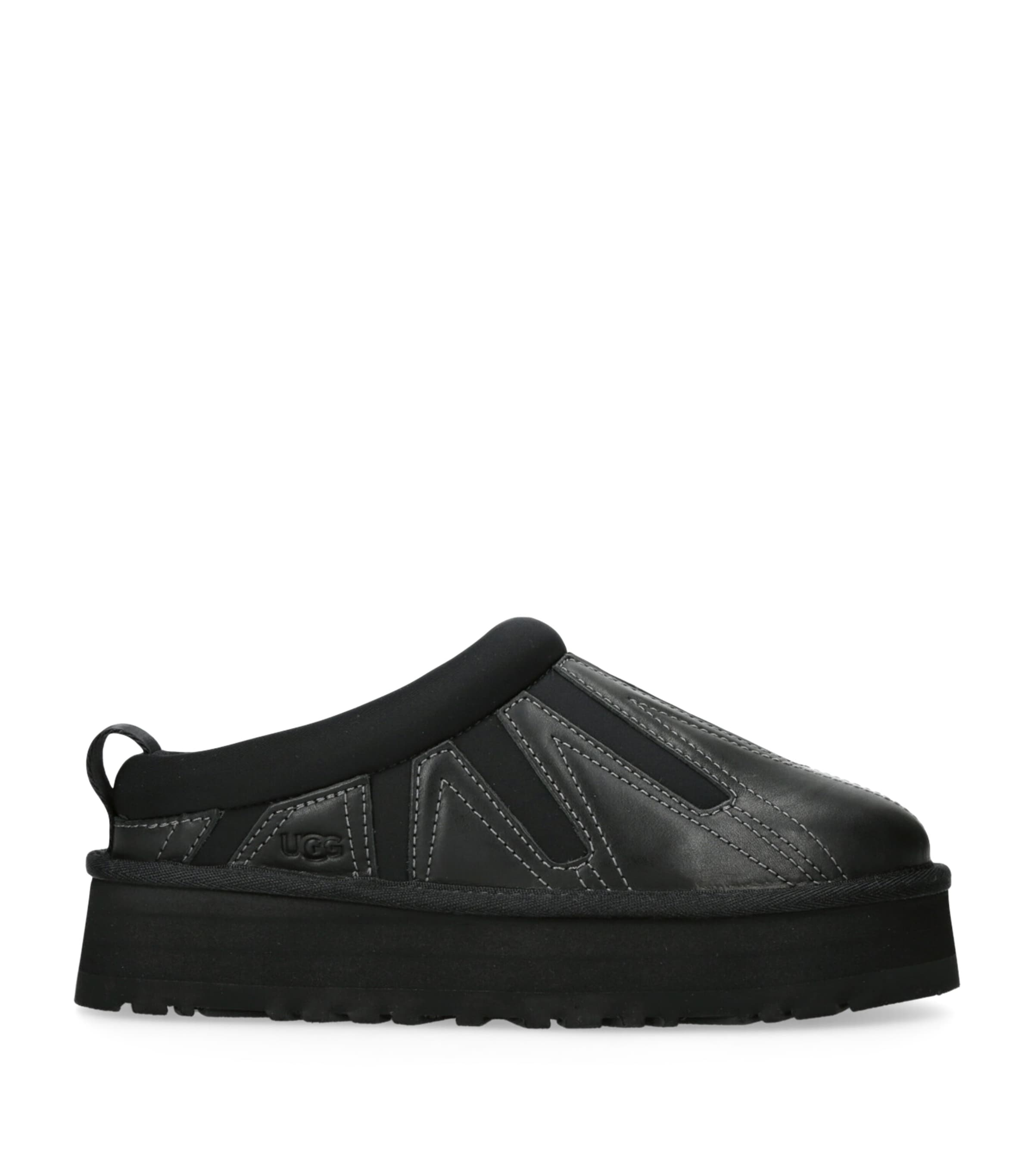 Shop Ugg Suede Tazz Sunwave Slippers In Black
