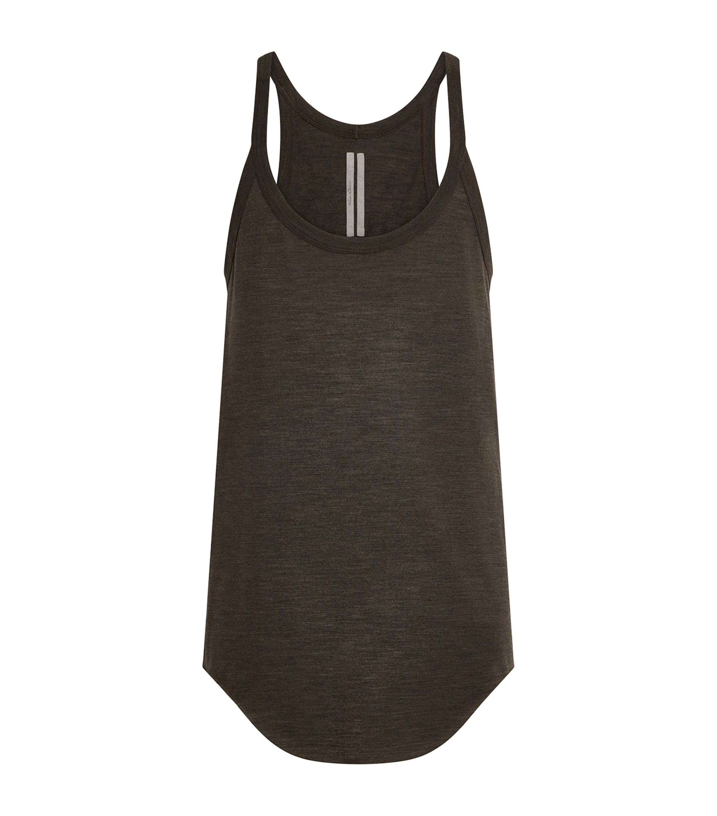 Rick Owens Mens Wool-Silk Pony Tank Top Drkdust Image 1