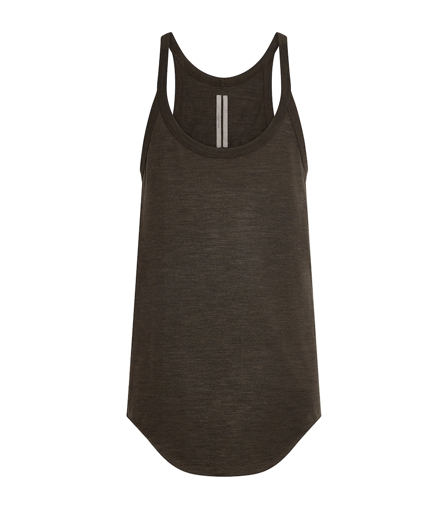 Rick Owens Mens Wool-Silk Pony Tank Top Drkdust Image 1