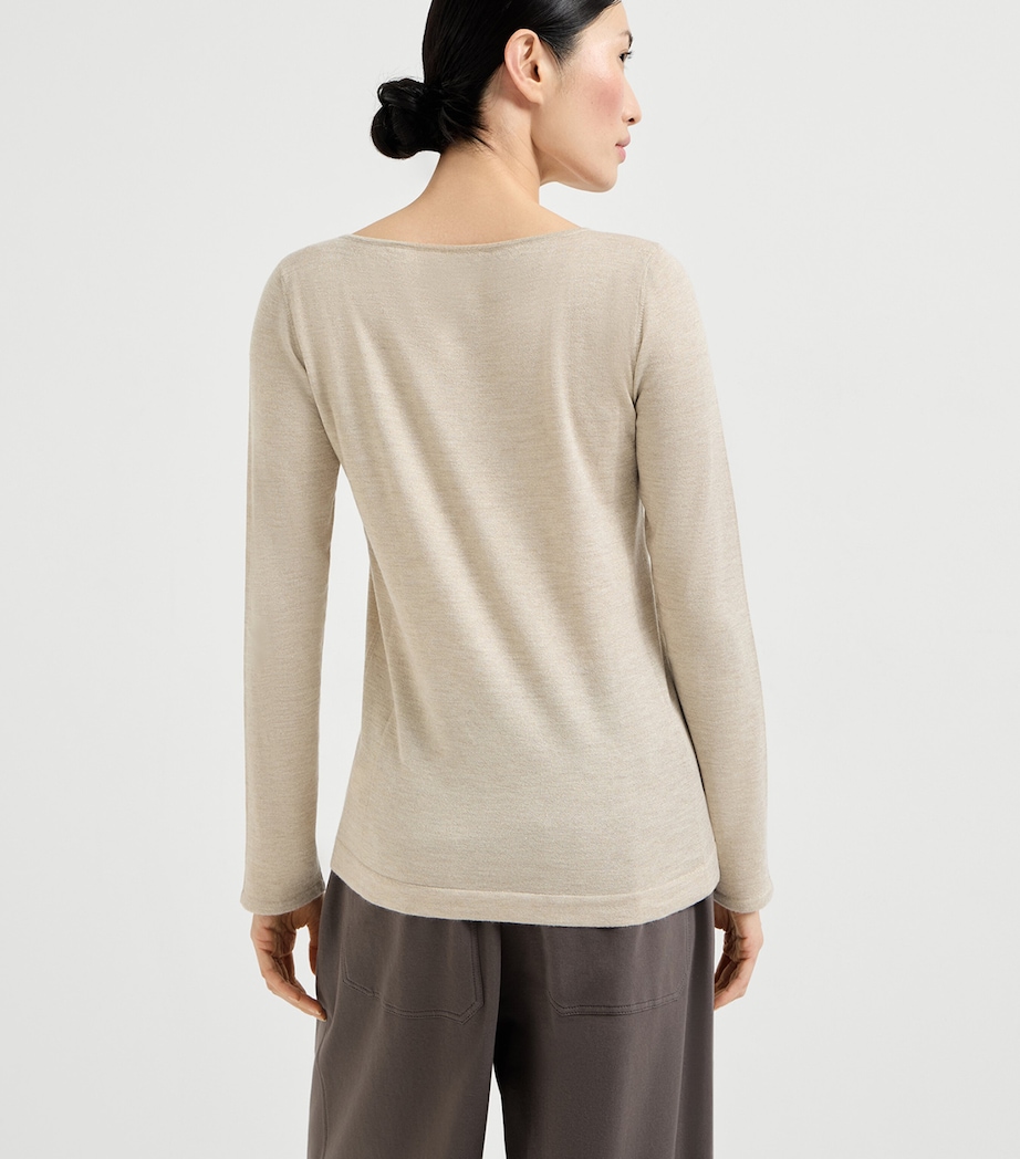Brunello Cucinelli Womens Cashmere-Silk-Blend Sweater Image 4