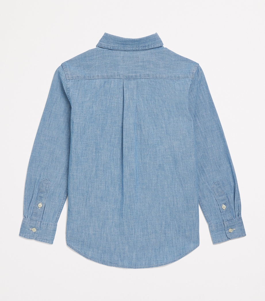 Denim Polo Pony Shirt (2-7 Years) LT BLUE Image 2
